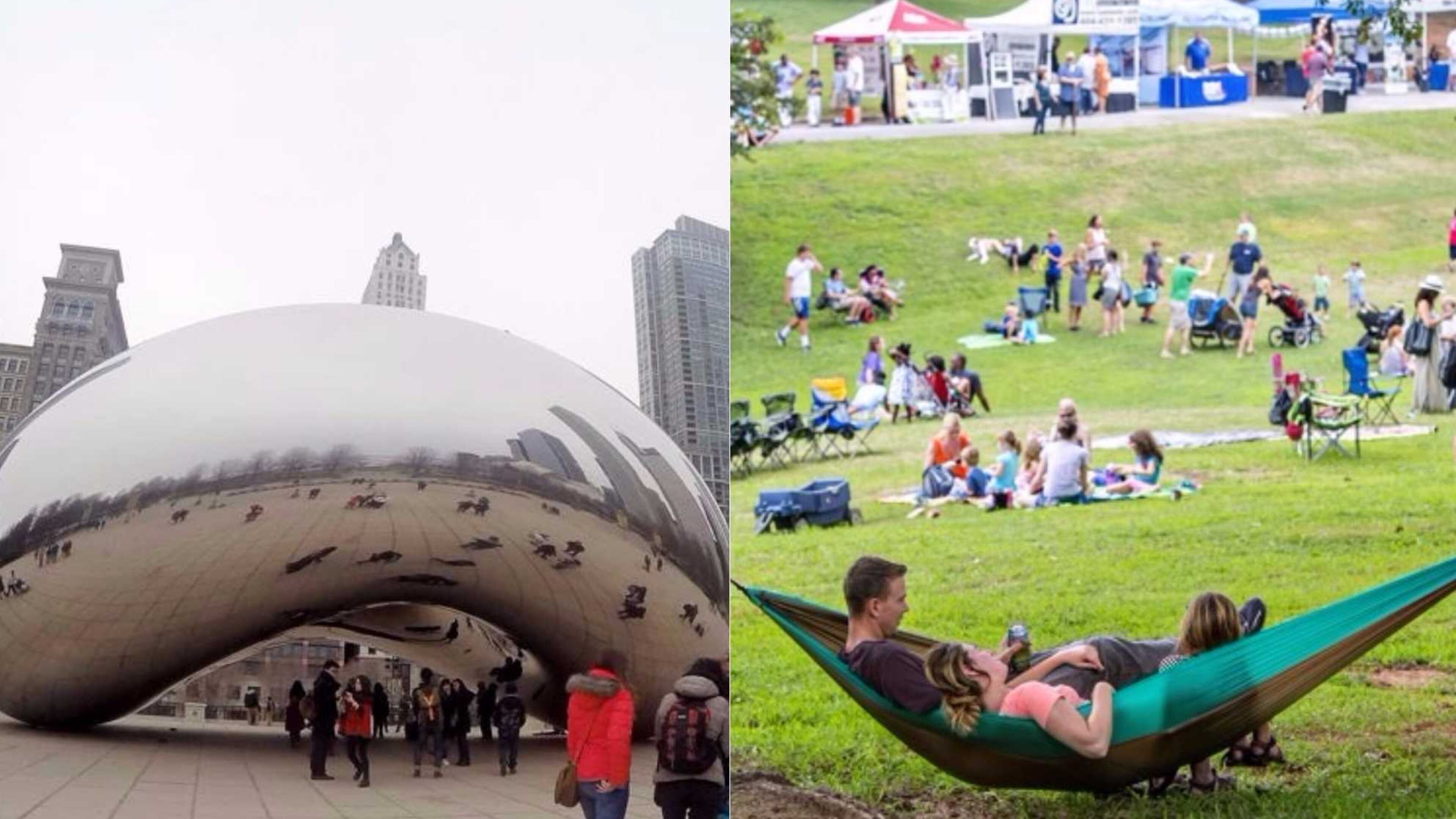 Grant Park, Chicago (left) and Grant Park, Atlanta.
