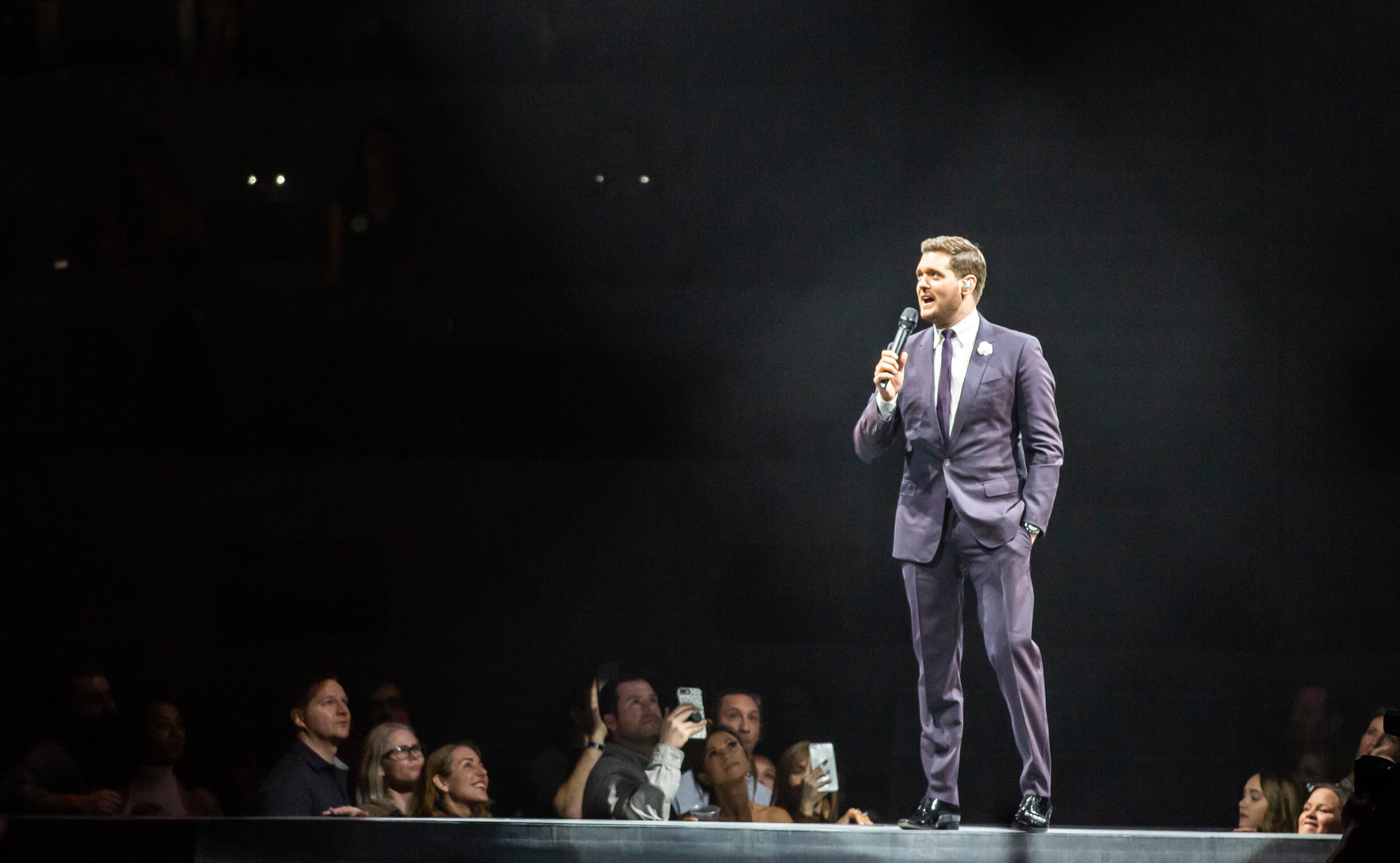 Michael Buble performed to a sold-out crowd at Infinite Energy Arena in Duluth on Feb. 17, 2019. It was his first appearance in Atlanta since 2013. Buble will be on tour until November 2019. Photo: Ryan Fleisher/Special to the AJC
