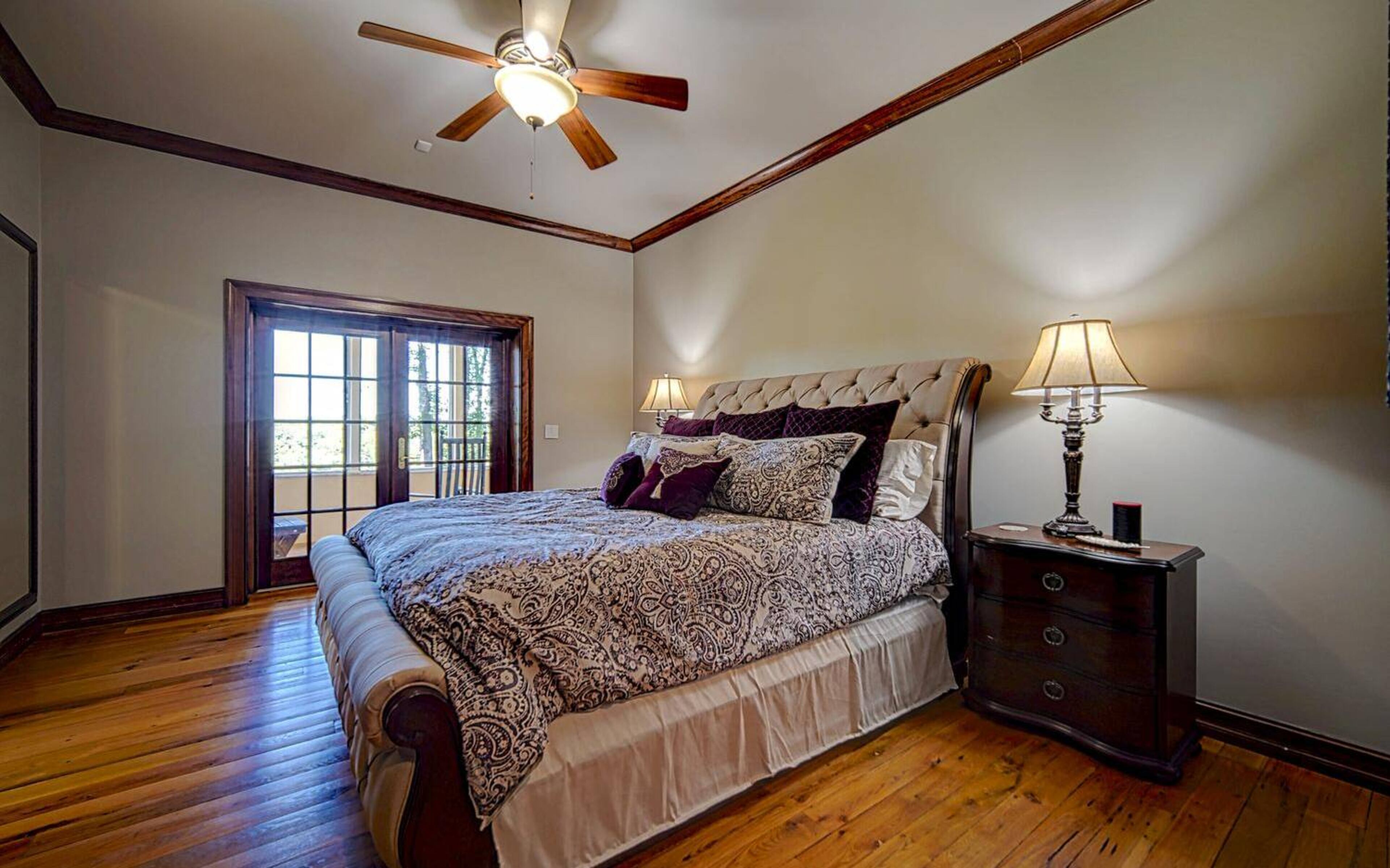 One of the six bedrooms.