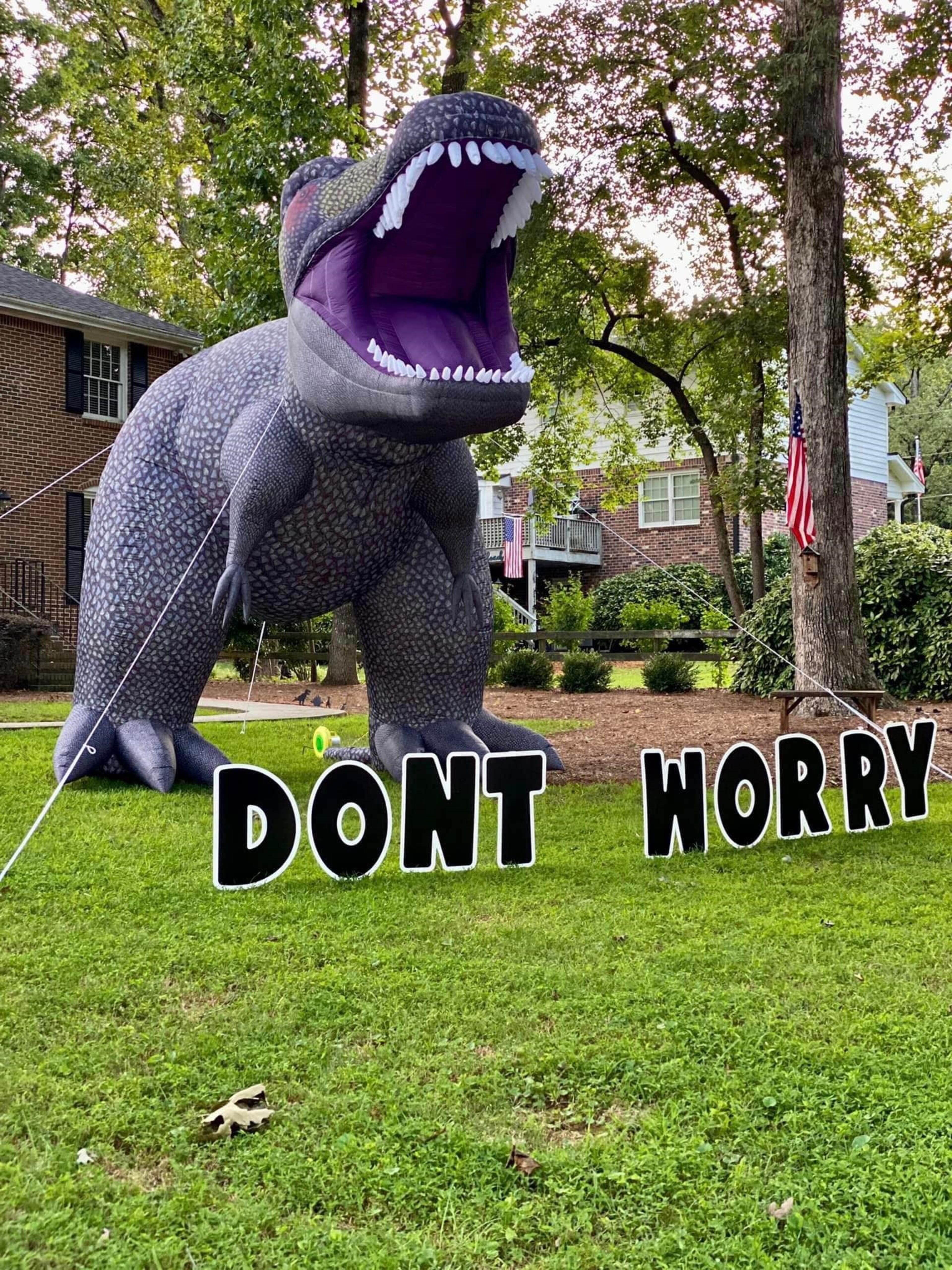 Lisa Torres said she started adding encouraging messages to the display with large cutout letters. (Photo Courtesy of the Torres family)