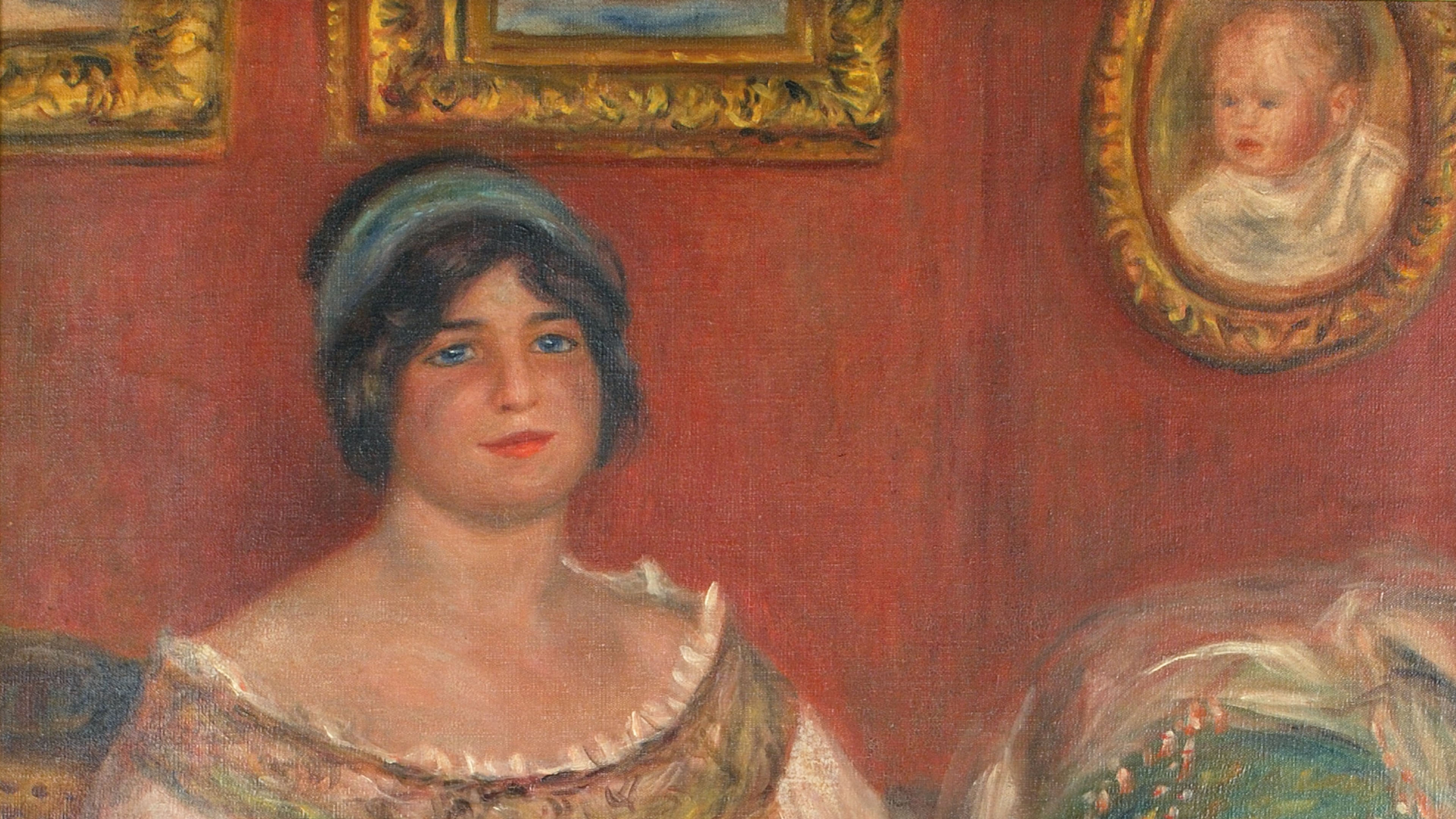 This photo provided by City of Cagnes-sur-Mer, southern France, shows 'Madame Colonna Romano', a painting by Pierre-Auguste Renoir stolen at the Renoir museum, in Cagnes-sur-Mer, Tuesday, Sept. 8, 2026. (City of Cagnes-sur-Mer via AP)