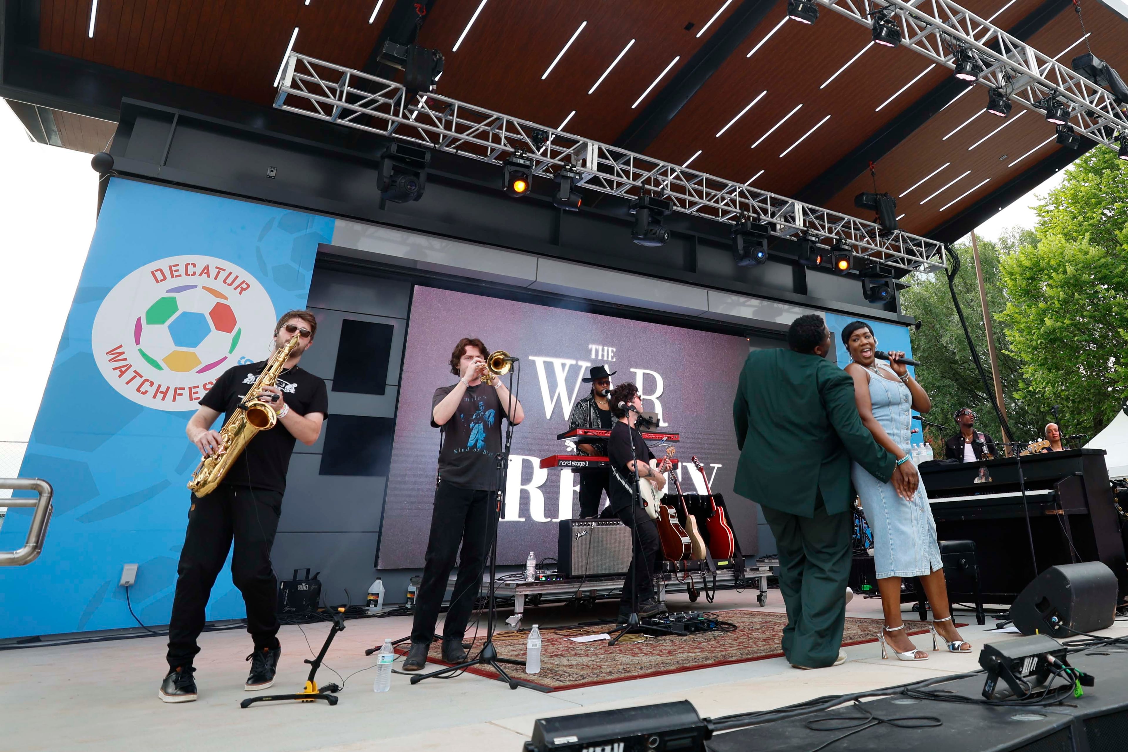 The War and Treaty performs during Decatur WatchFest ’26 on Thursday, June 25, 2026. (Miguel Martinez/AJC)