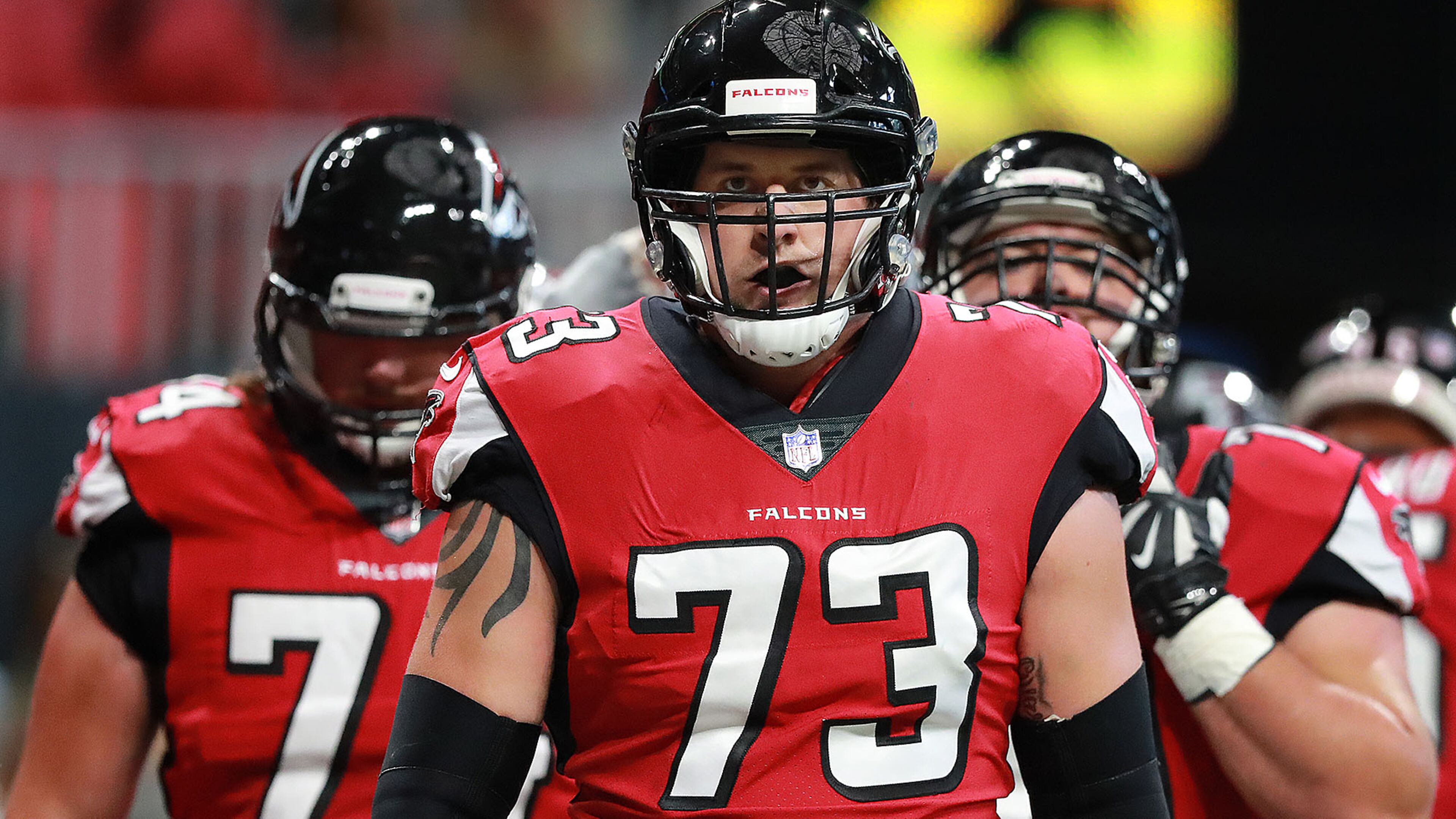 Falcons tackle Ryan Schraeder. (Curtis Compton/ccompton@ajc.com)