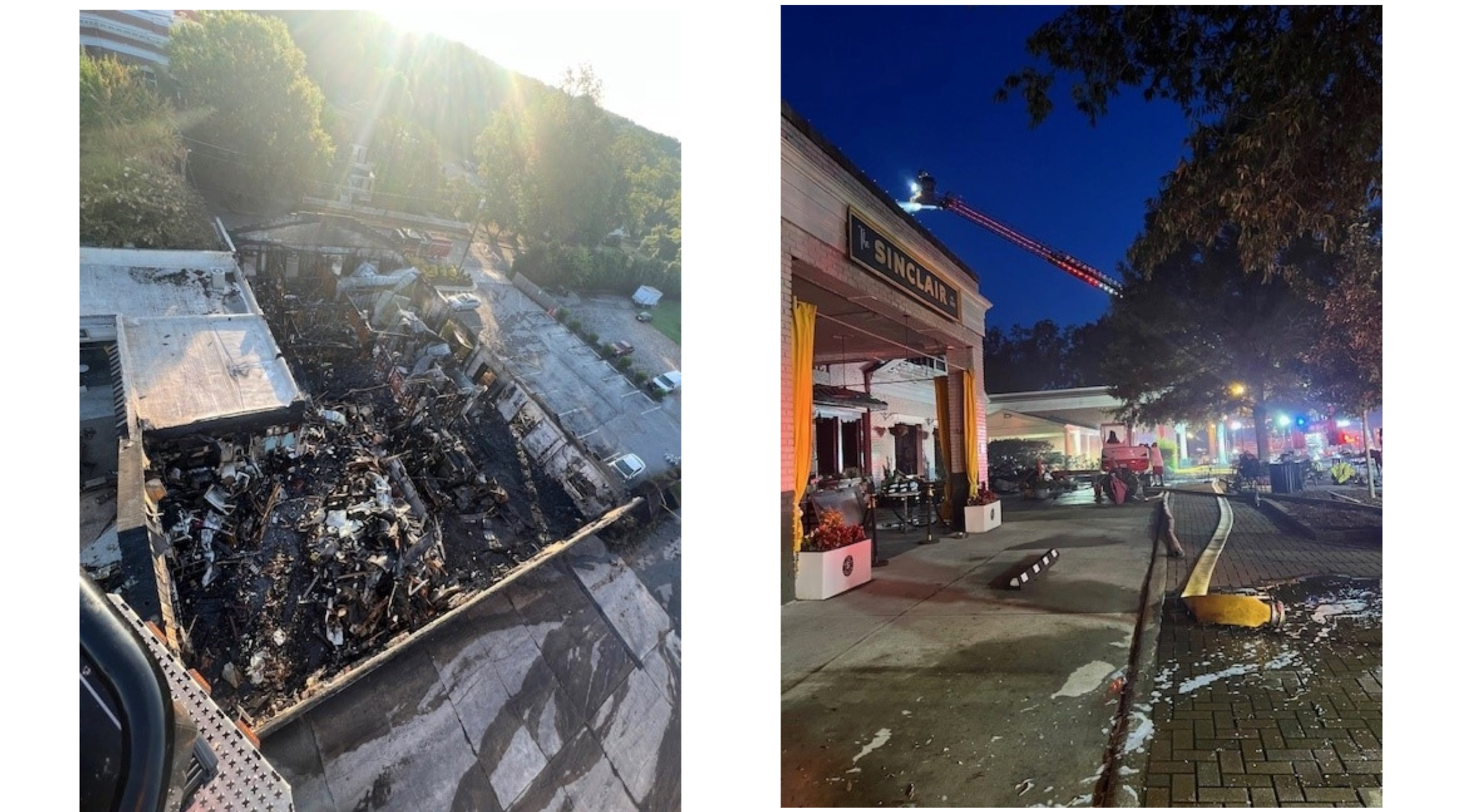 Madison Square restaurants Betty Gene's and Community Market were "a complete loss" after a fire on Sunday burned through them. (Courtesy of City of Madison Fire Department)
