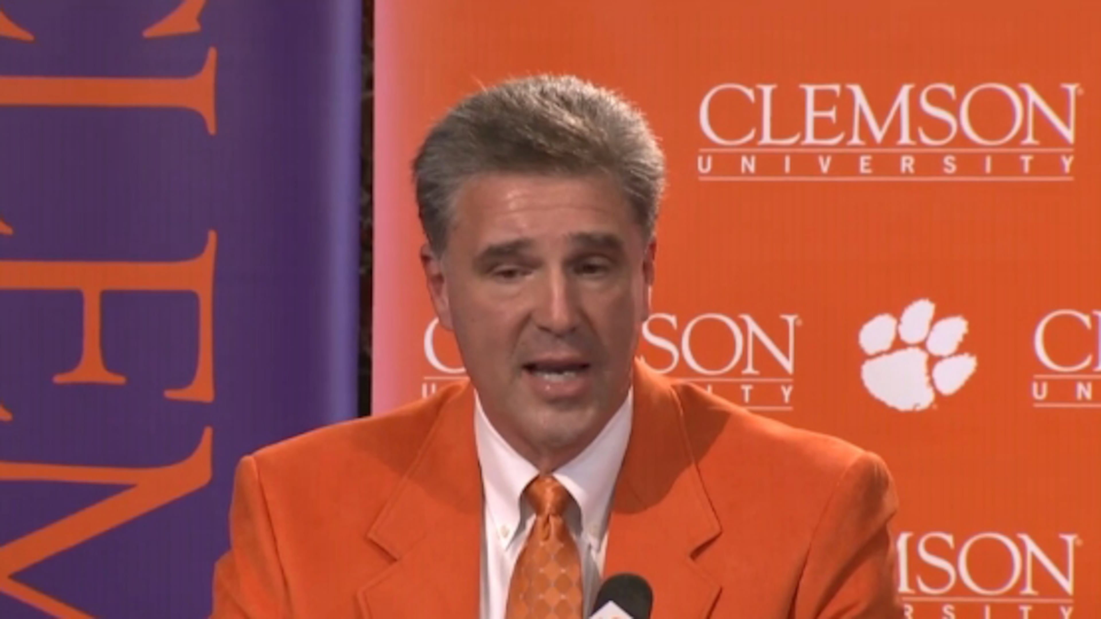 Dan Radakovich is introduced as Clemson's new athletic director. Radakovich was Georgia Tech's athletic director for six years.