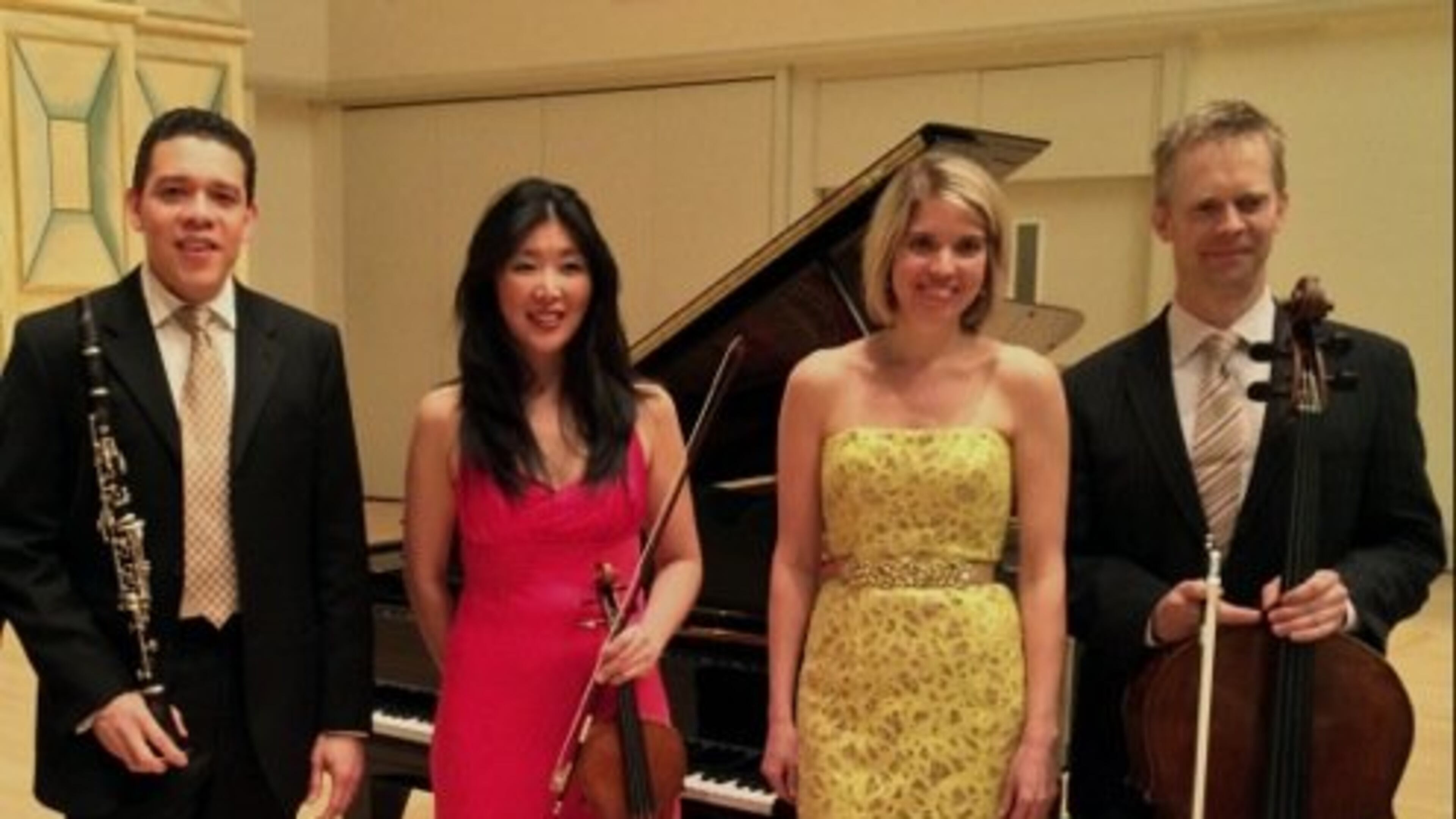 Alcides Rodriguez (from left), Helen Hwaya Kim, Elizabeth Pridgen and Brad Ritchie of Atlanta Chamber Players performed in March at Clayton State University’s Spivey Hall. ACP’s Oct. 7 season-opening concert marks pianist Pridgen’s debut as artistic director. CONTRIBUTED BY PAULA PEACE