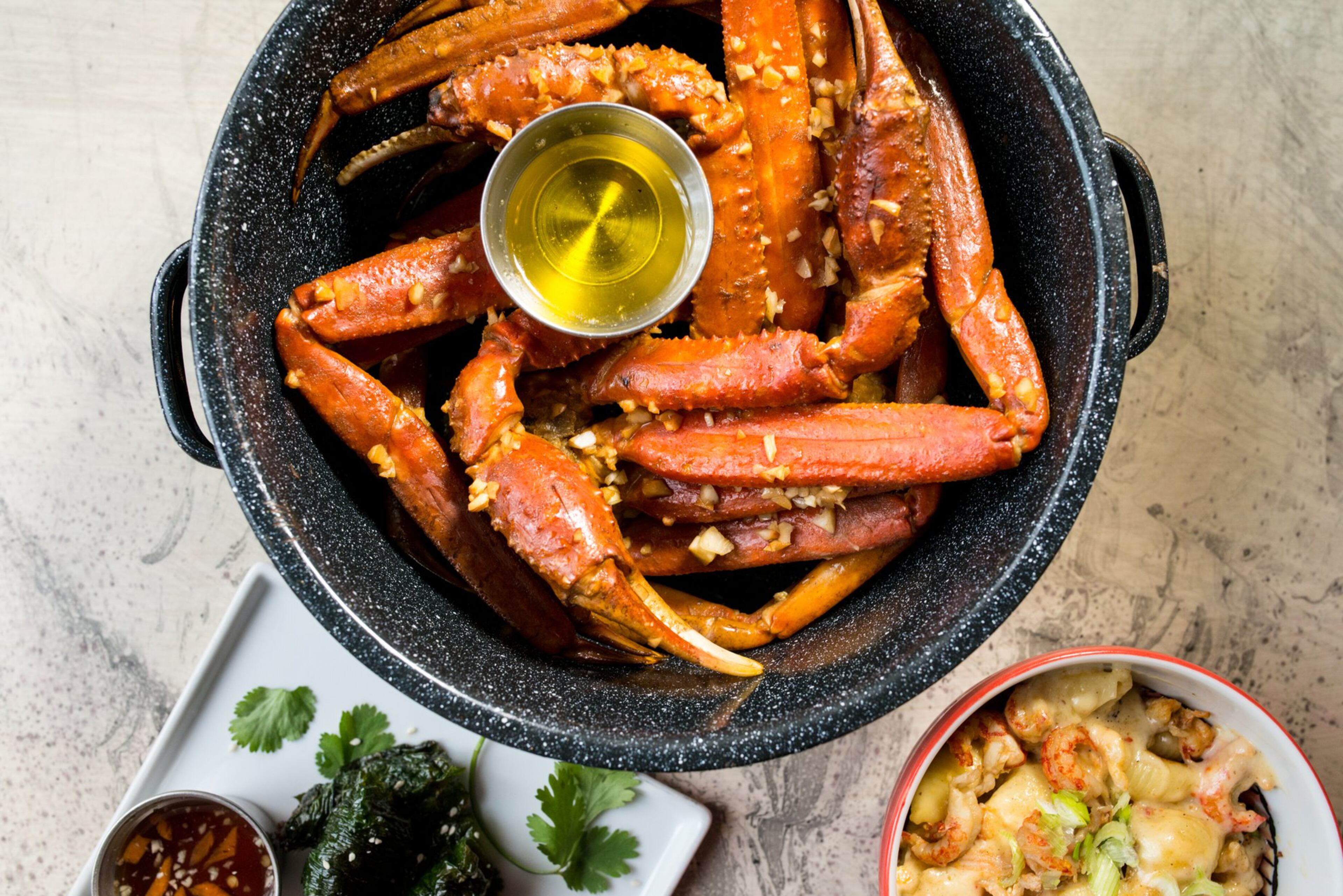 Smoked Snow Crab Legs. Photo credit- Mia Yakel.