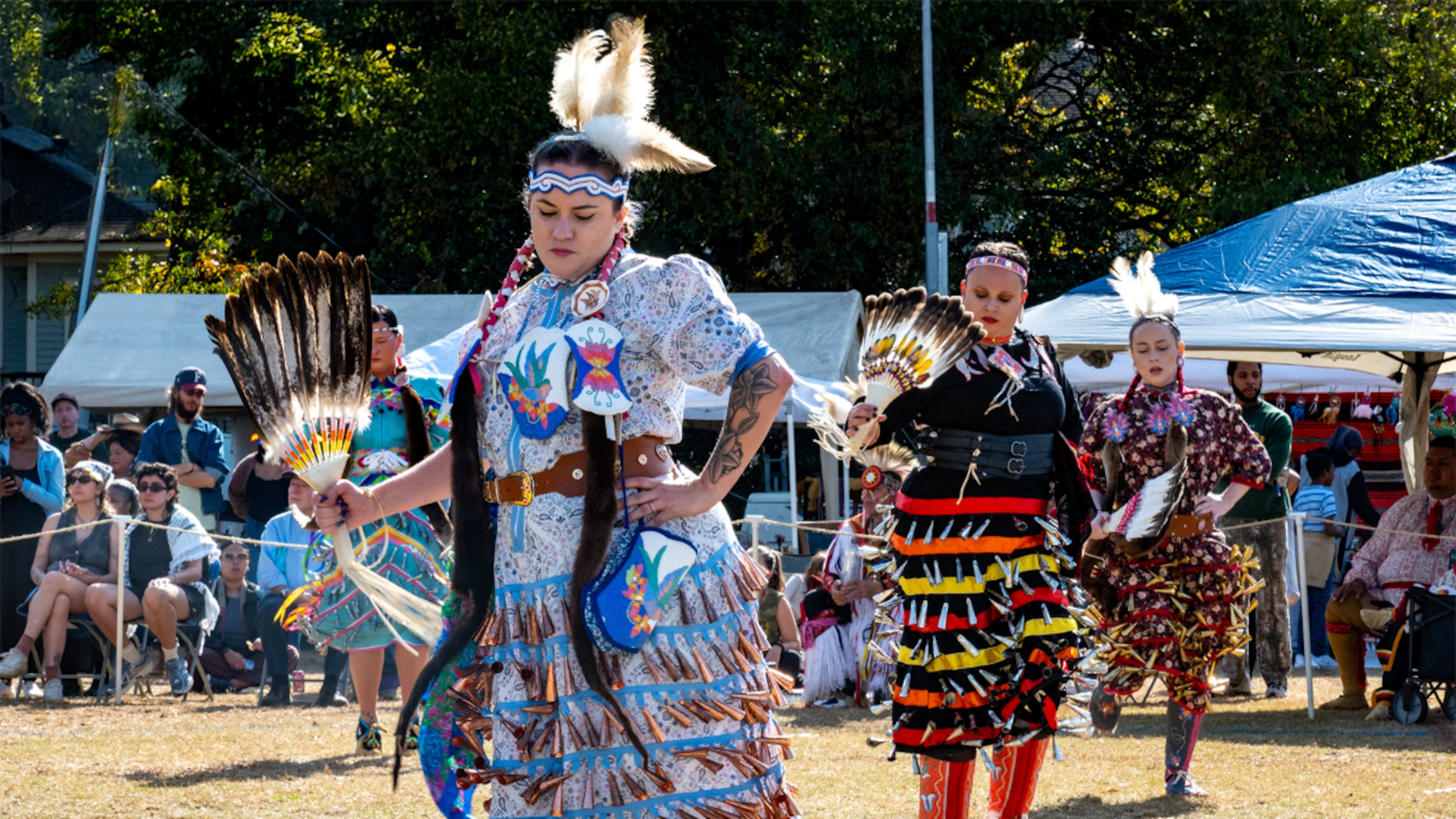 The fifth annual First Voices Festival in Atlanta includes a two-day powwow with dancing, storytelling and more. (Courtesy of Wuzii Boi/7 Stages Theatre)