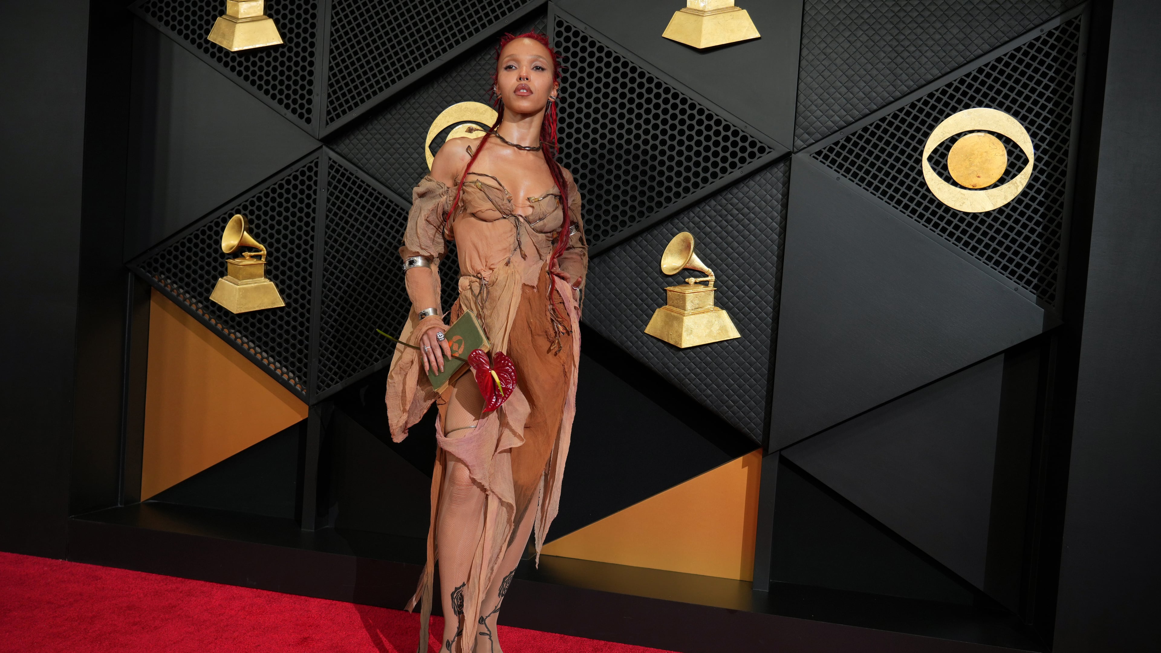 FKA twigs arrives at the 68th annual Grammy Awards on Sunday, Feb. 1, 2026, in Los Angeles. (Photo by Jordan Strauss/Invision/AP)