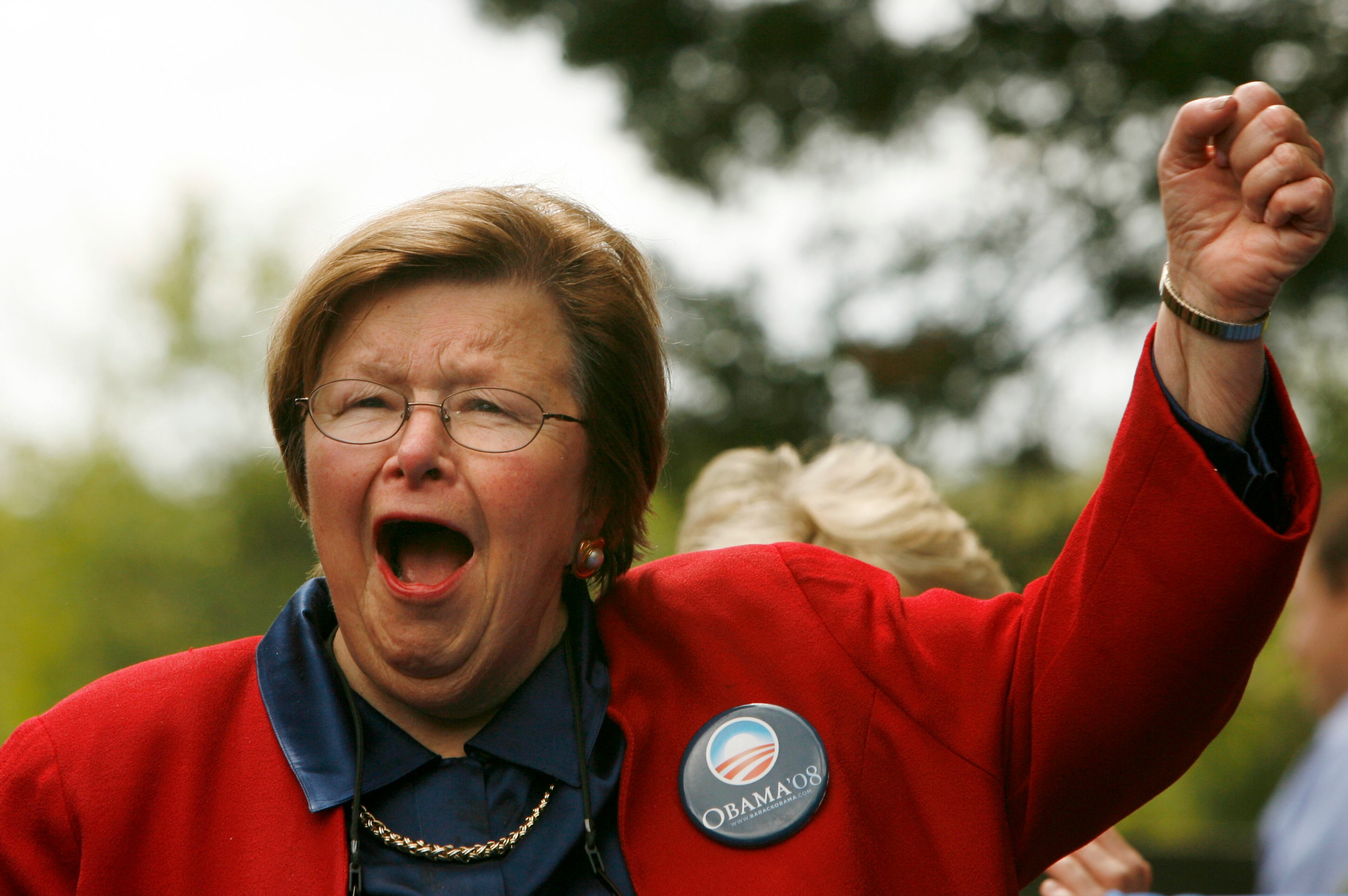 Sen. Barbara Mikulski, D-Md. cheers during a speech by Democratic vice presidential candidate Sen. Joe Biden, D-Del., Friday, Sept. 19, 2008, during a rally for women in Sterling, Va. When the 113th Congress convenes next year, one of every five members of the Senate will be women.