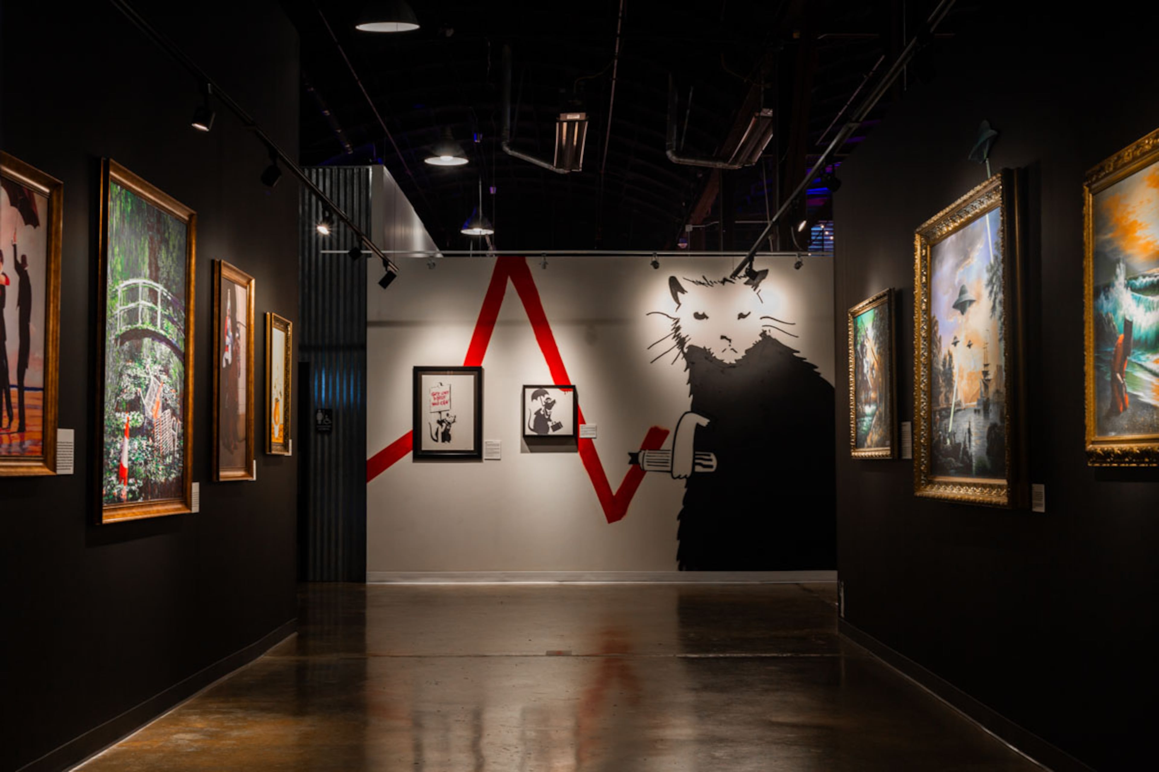 "For younger eyes, a show like this keeps (Banksy's) name and his message alive and in a positive light," says Atlanta artist Darrius “Spraykid” Ford, co-curator of “The Art of Banksy: Without Limits” at Pullman Yards. (Courtesy of SEE Global Entertainment)