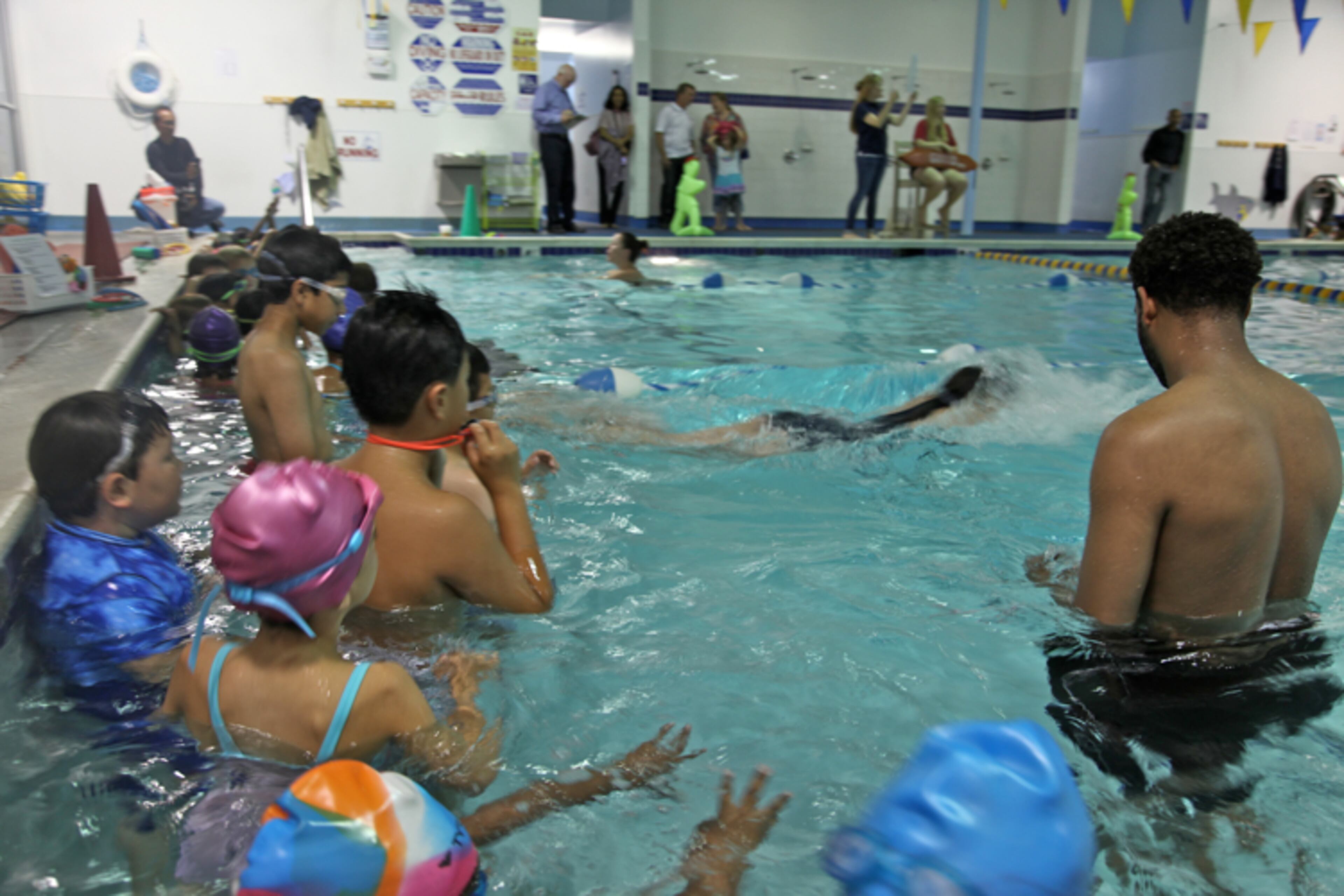 "Parents understand how important it is to protect their children by using car seats and requiring bike helmets," said Earl Sutton, owner of Sutton Swim School in Cupertino. "Someday, we hope the same will hold true for teaching kids to swim."