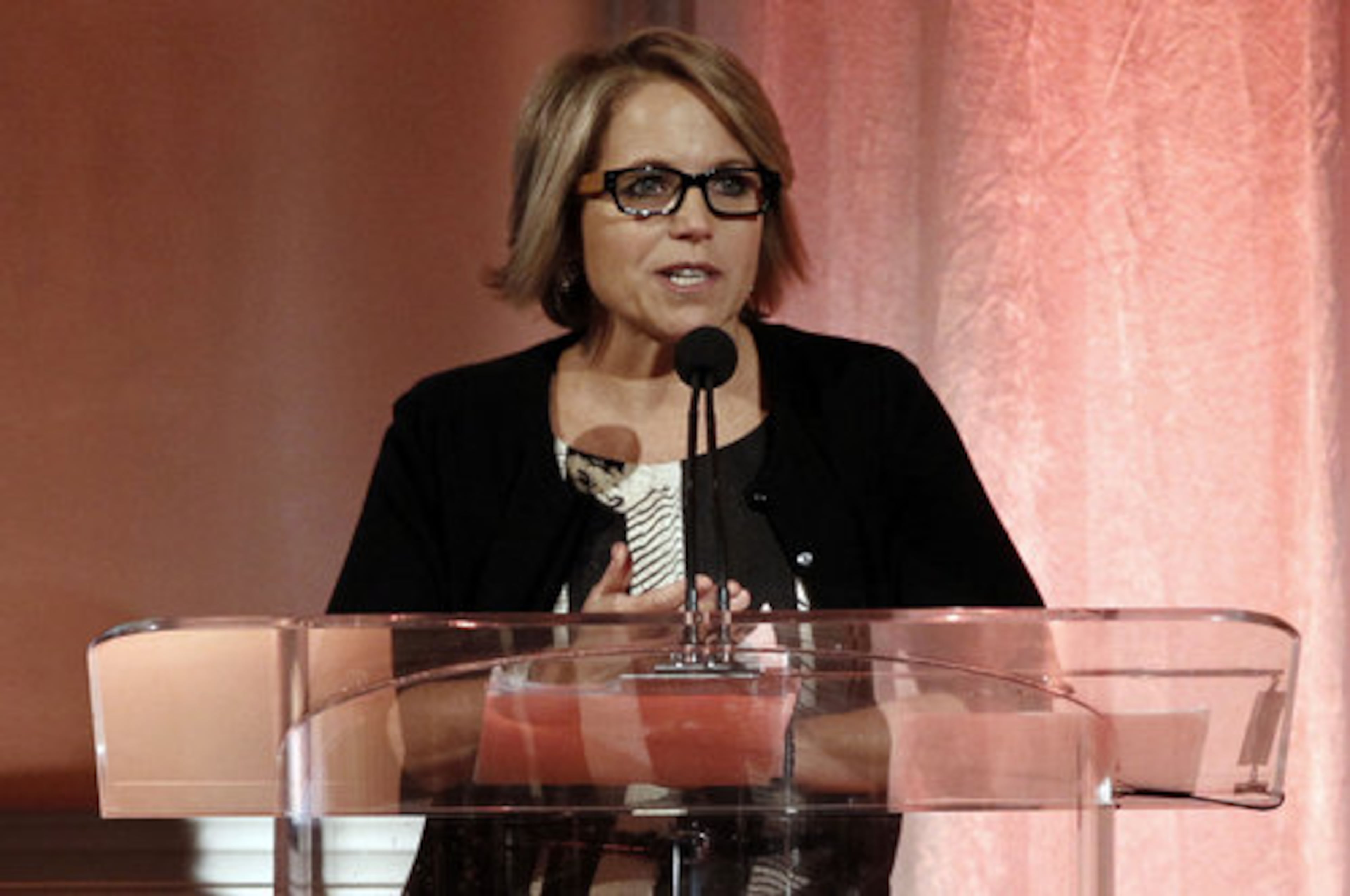 TV personality Katie Couric speaks at The Hollywood Reporter's "Power 100: Women in Entertainment Breakfast" in Beverly Hills, Calif.