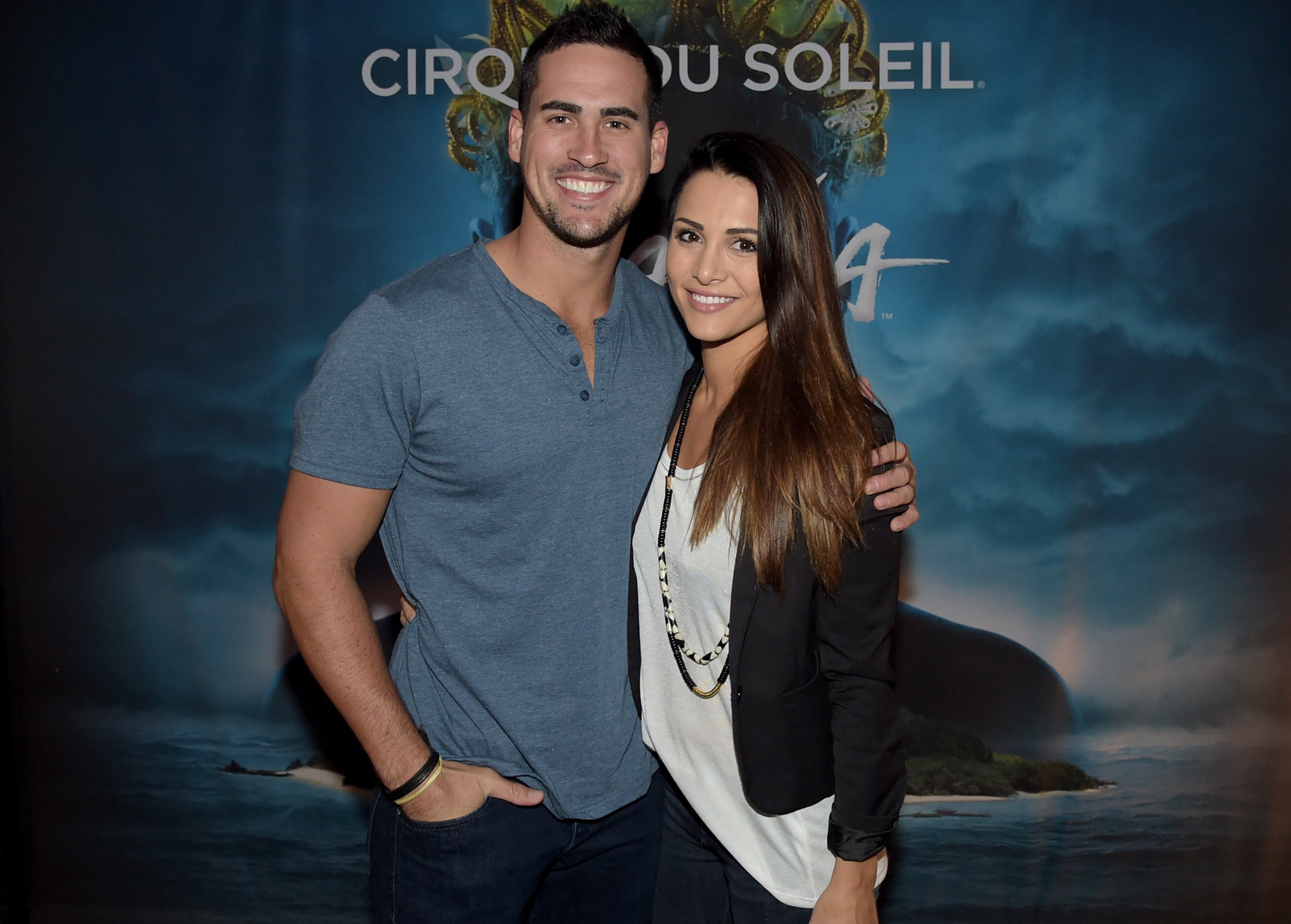 ATLANTA, GA - OCTOBER 03: ABC's "The Bachelorette" Andi Dorfman (right) and fiancee Josh Murray attend Amaluna opening night at the Big Top at Atlantic Station on October 3, 2014 in Atlanta, Georgia. (Photo by Rick Diamond/Getty Images for Cirque du Soleil)