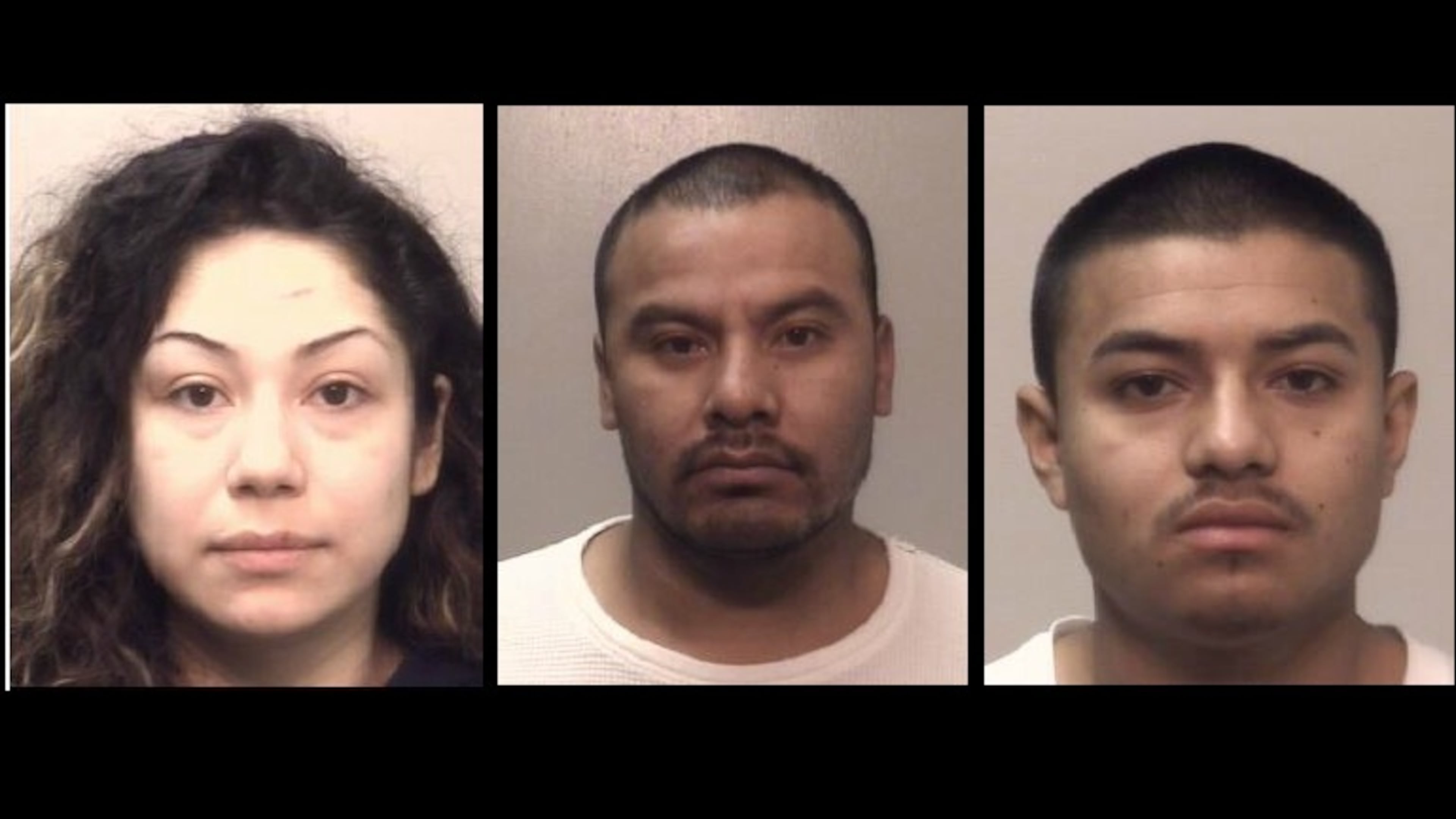 Mayra Alejandro Padron (left), Victor Delgado Reyes and Ivan Rodriguez-Carranza (Credit: Coweta County Sheriff's Office)