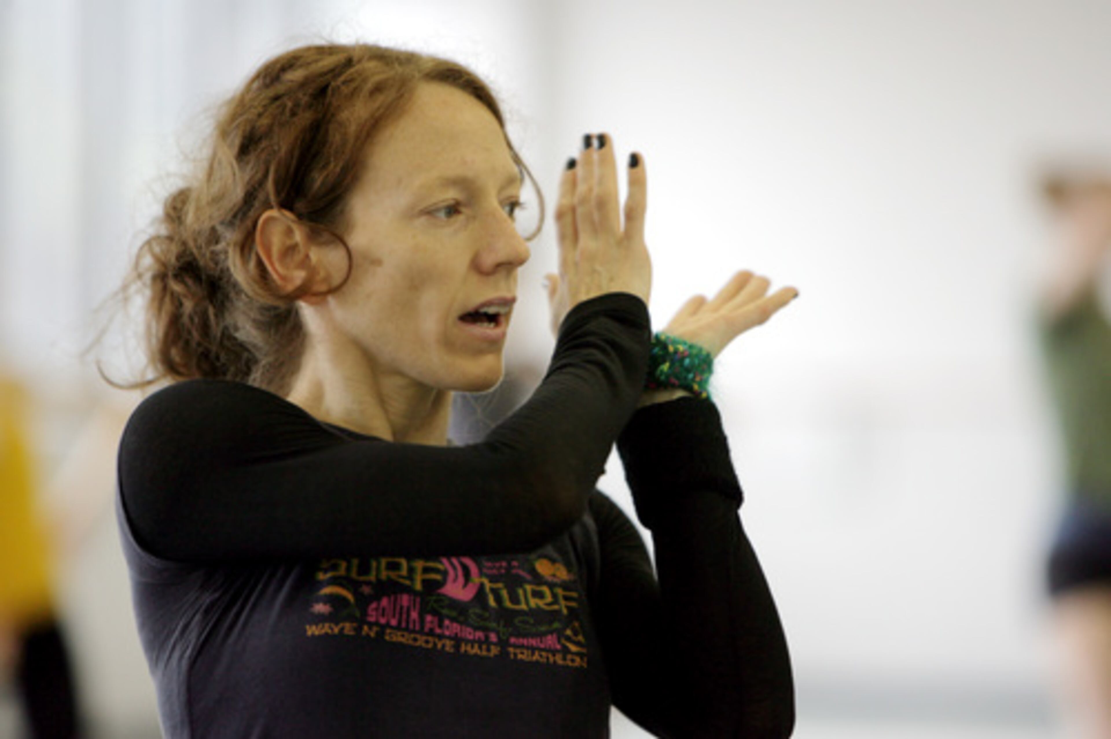 CHOREOGRAPHER LAURI STALLINGS leads a rehearsal at the Atlanta Ballet's Midtown studios.