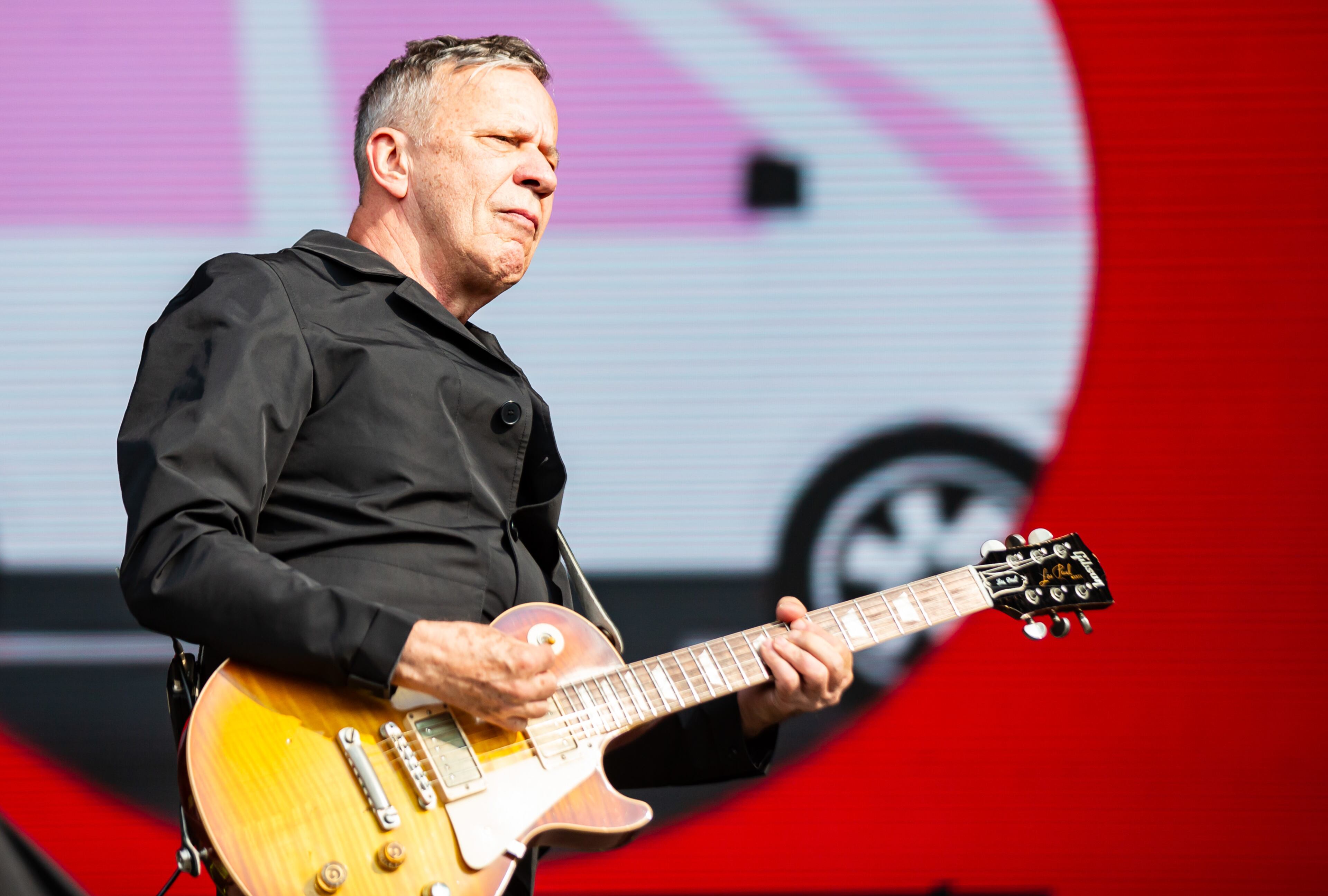 Atlanta, Ga. — New wave legends Devo took the Peachtree Stage and played classics like "Whip It" for adoring fans on Sunday, Sept. 21, 2025, at Piedmont Park. (RYAN FLEISHER FOR THE ATLANTA JOURNAL-CONSTITUTION)