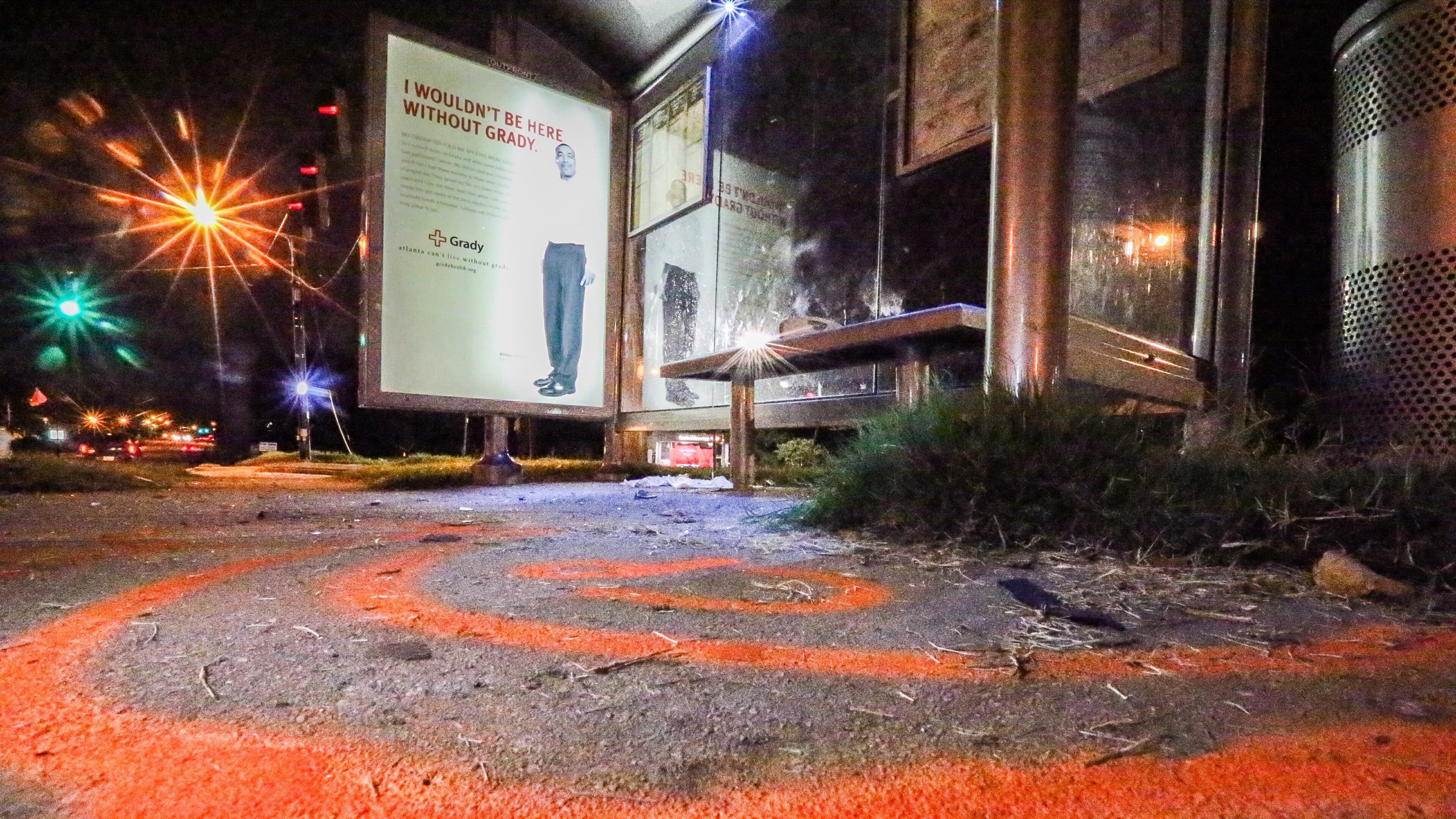 A man was killed early Monday while waiting at bus stop on Old National Highway in south Fulton County, according to police. JOHN SPINK / JSPINK@AJC.COM