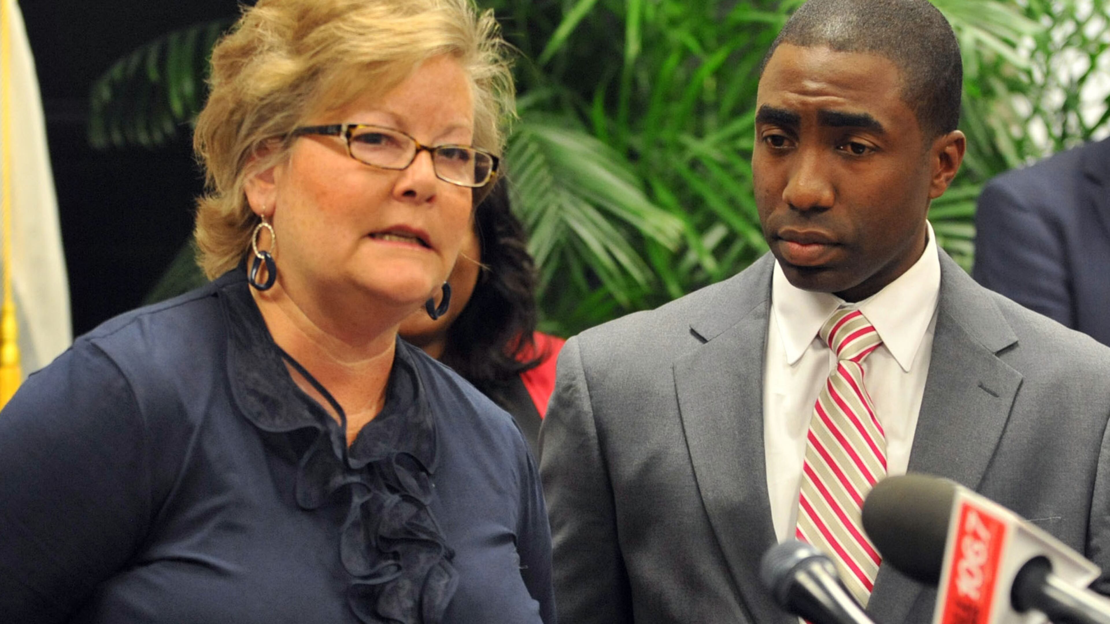 DeKalb County's six sitting county commissioners (including Elaine Boyer, left) and interim CEO Lee May (at right), who was a commissioner during the 2011 incidents, denied being the official called a "councilman" in a 51-count indictment mentioning "an elected official" in DeKalb.
