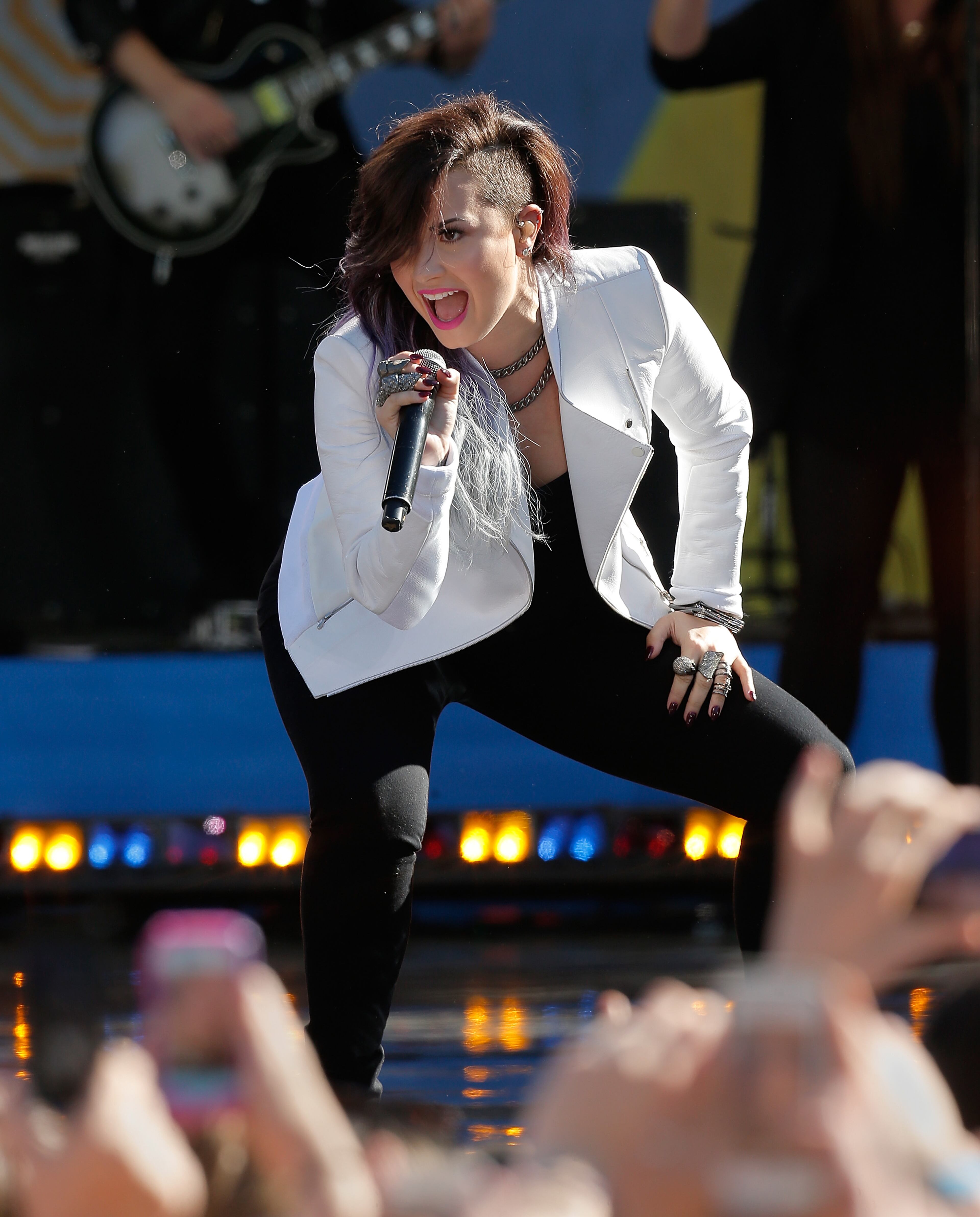 NEW YORK, NY - JUNE 06: Singer Demi Lovato performs on ABC's "Good Morning America" at Rumsey Playfield on June 6, 2014 in New York City. (Photo by Jemal Countess/Getty Images)