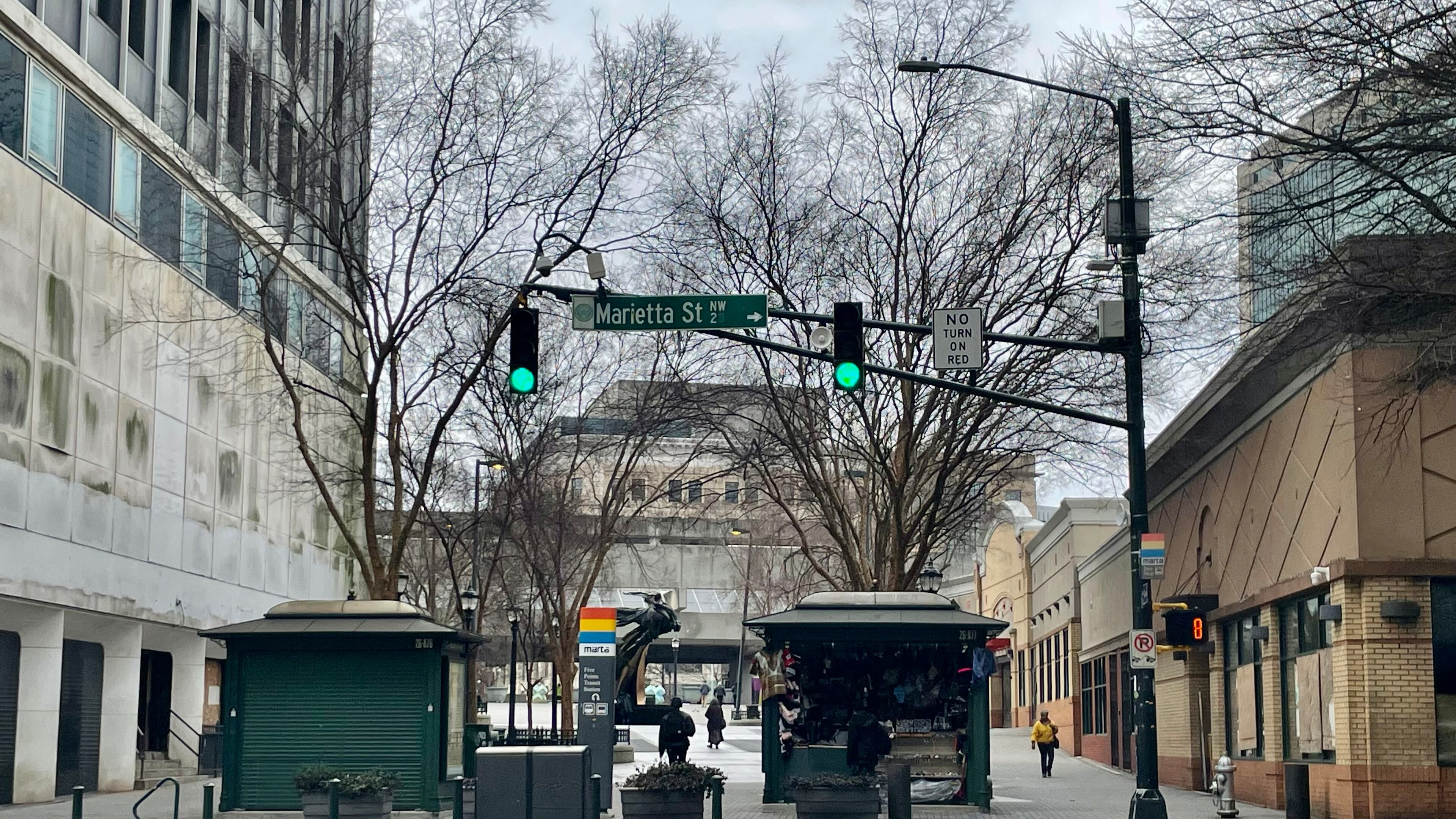 A shot of MARTA's forlorn Five Points plaza. The area there is set for a re-do but won't be complete for the World Cup in 2026. Lots of areas downtown need some TLC.