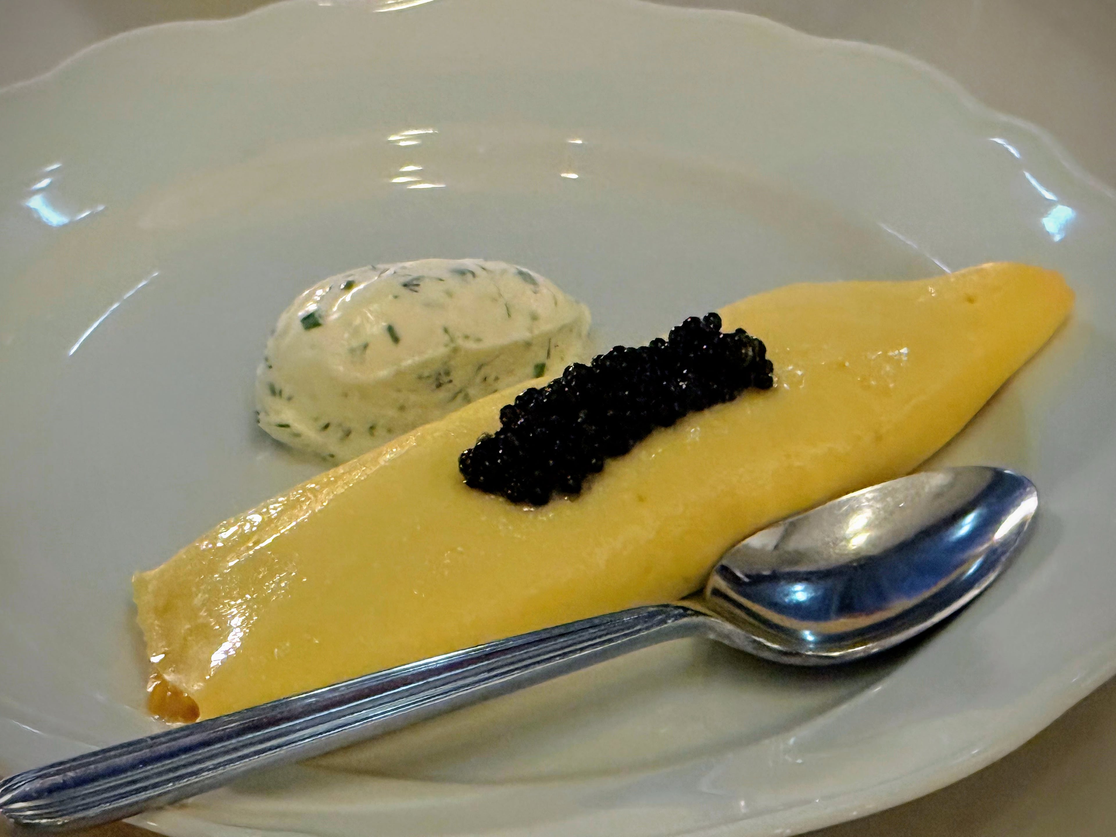 At Lucian Books & Wine, you can get a classic omelet topped with caviar. (Henri Hollis/henri.hollis@ajc.com)