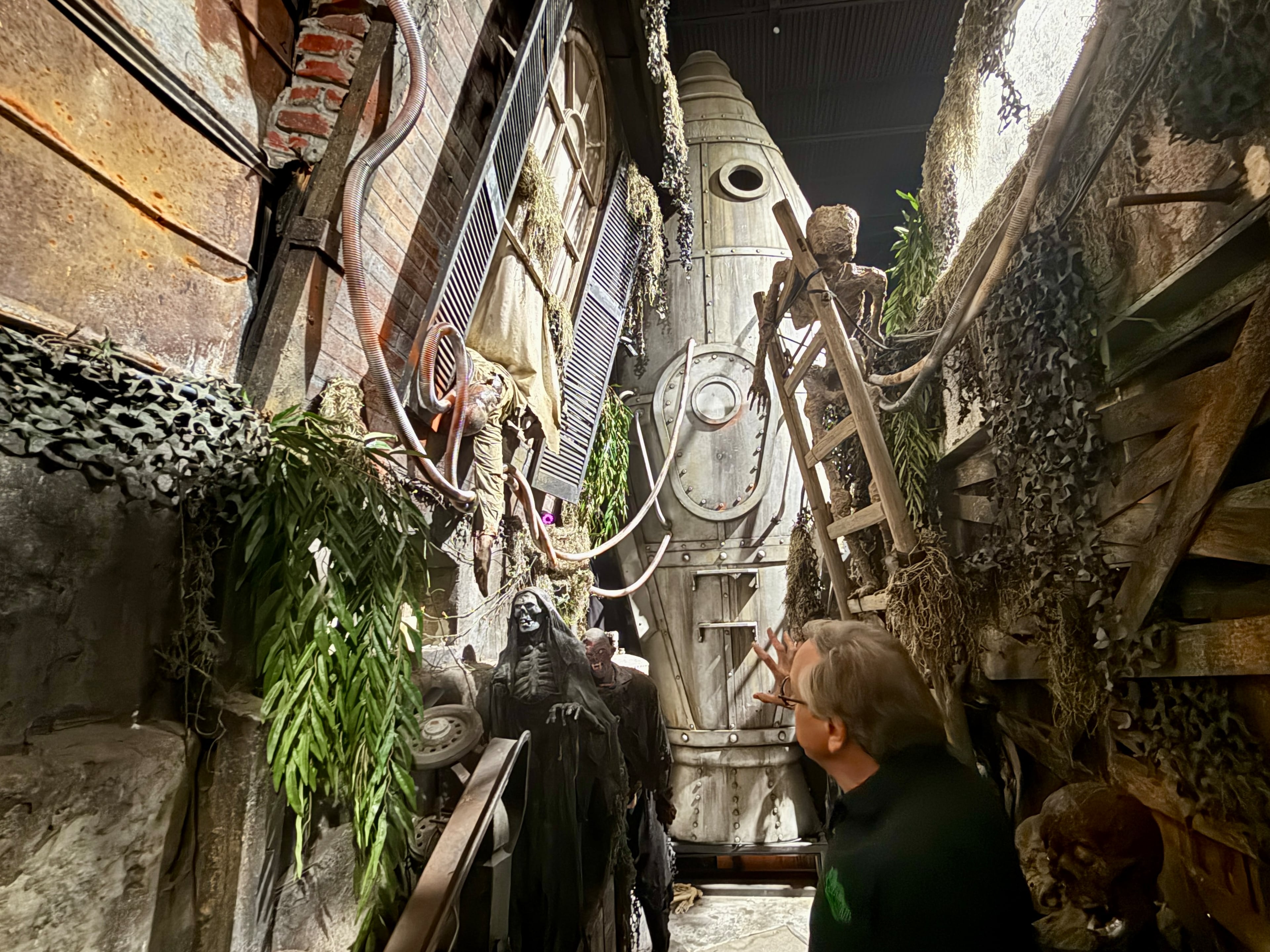 When Netherworld co-creator Ben Armstrong was cooking up the narrative for one of this year's two haunted mazes, a rocket ship sparked his imagination. He went to great lengths to get the ship, which had previously been used in a locally shot major motion picture. (Danielle Charbonneau/AJC)