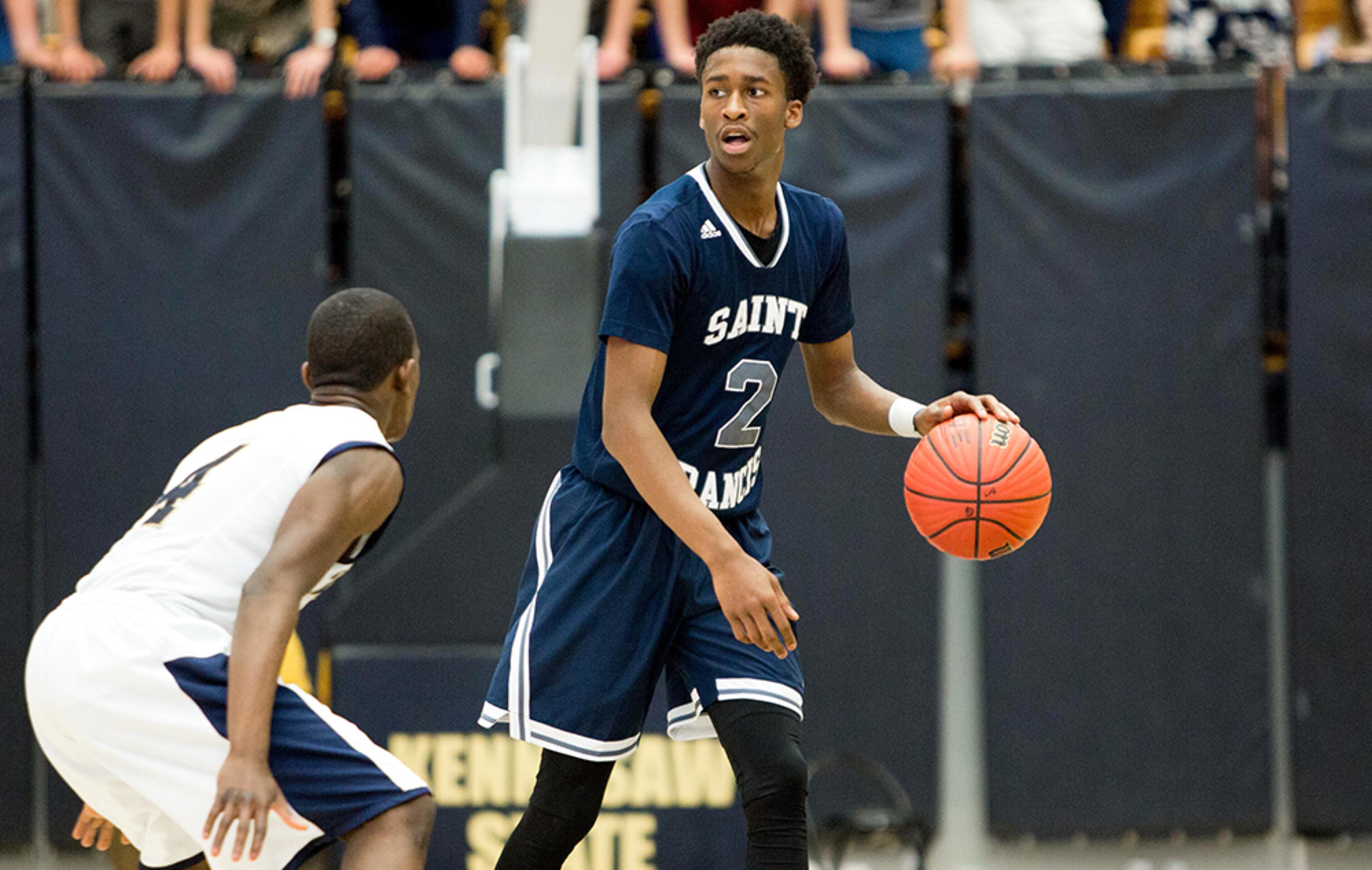 St. Francis player Kobi Simmons averaged 26.5 points, 4.1 rebounds and 3.9 assists for a 23-8 team that made its fourth consecutive state final. (Branden Camp/Special to AJC)