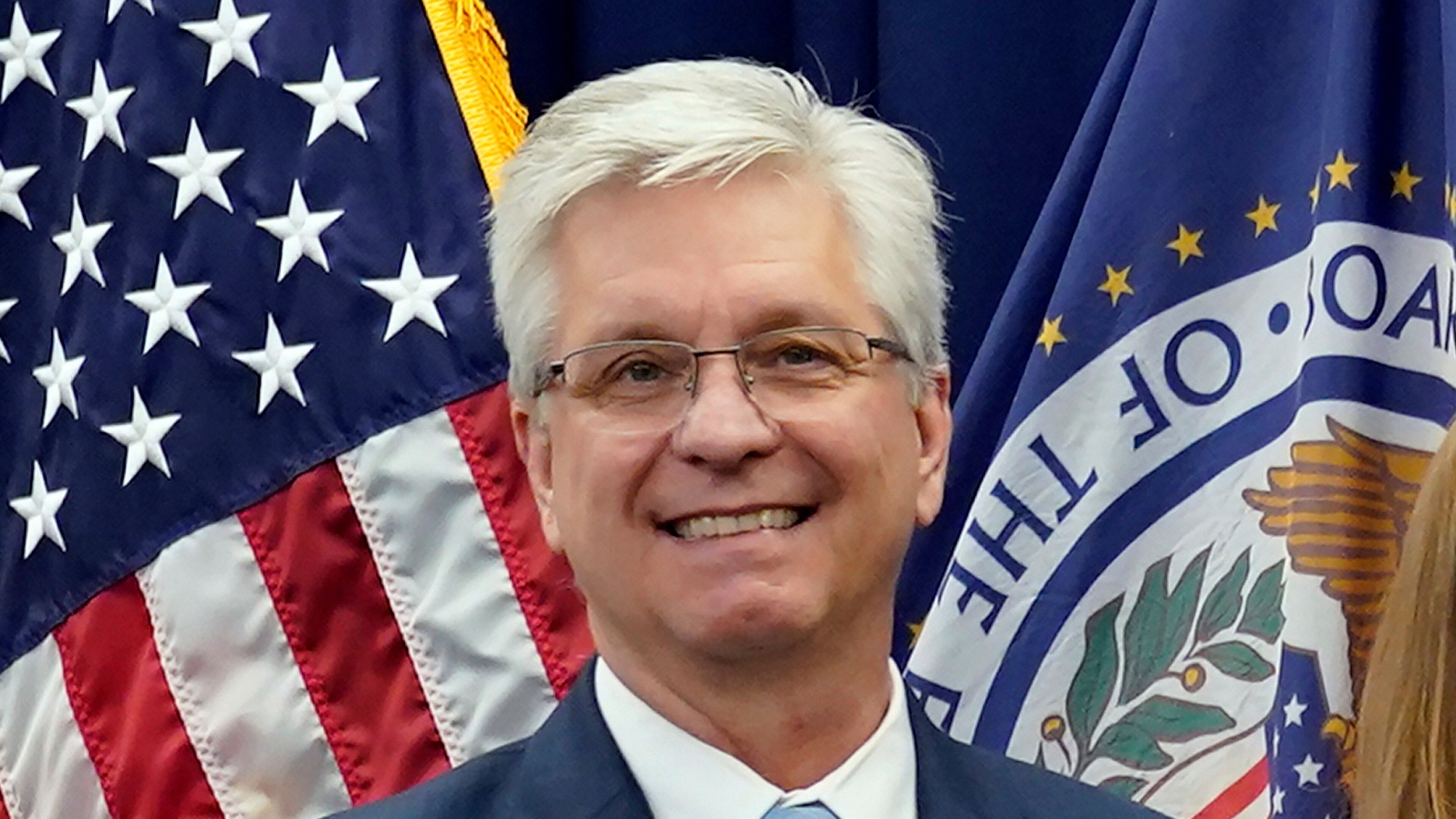 FILE - Federal Reserve Board of Governors member Christopher Waller poses for a photo on May 23, 2022, in Washington. (AP Photo/Patrick Semansky, File)