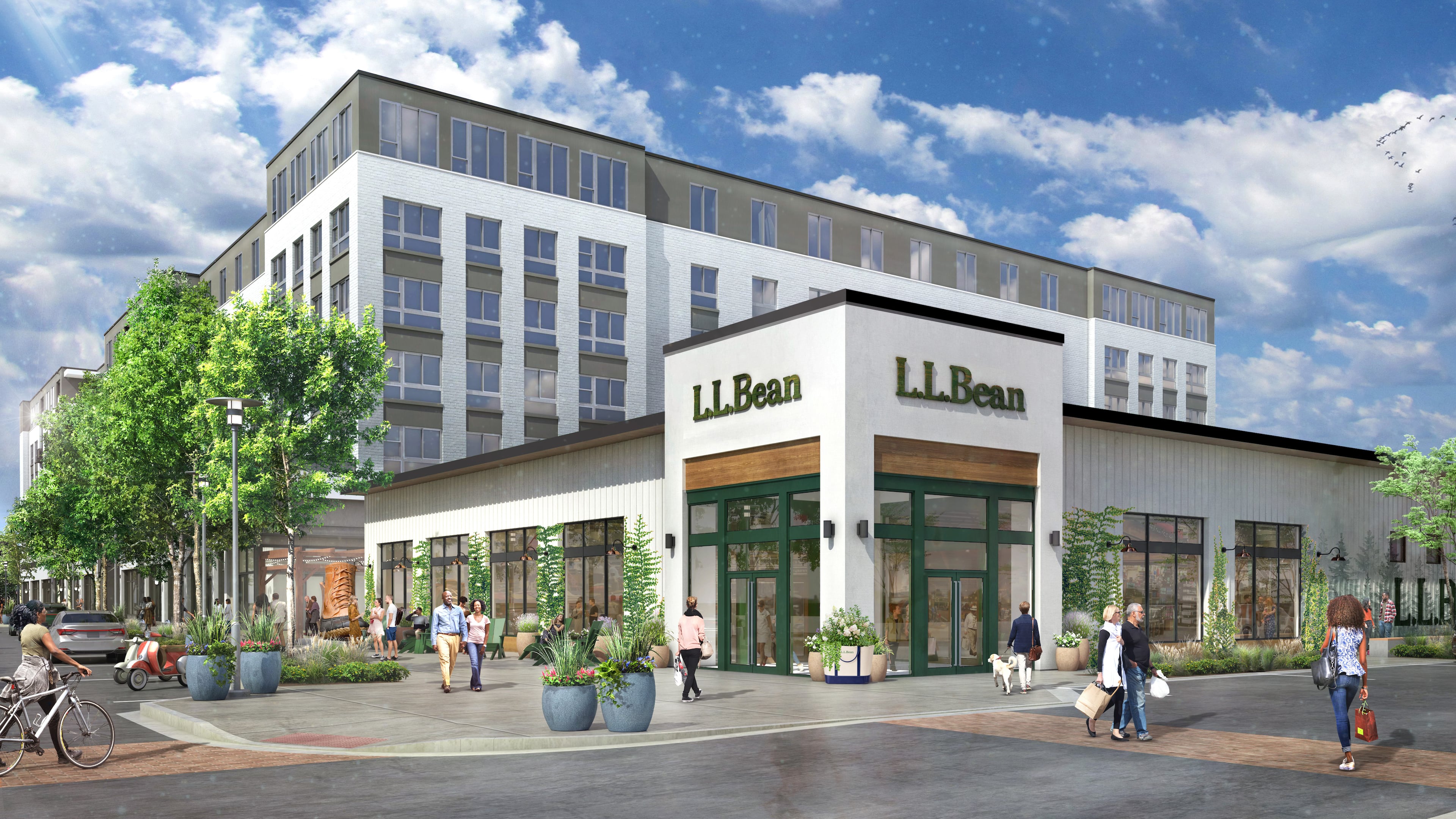 L.L.Bean, the famed outdoors retailer, plans to open its first Georgia store in Lulah Hills, the redevelopment of the former North DeKalb Mall, project developer Edens said. (Courtesy of Edens)