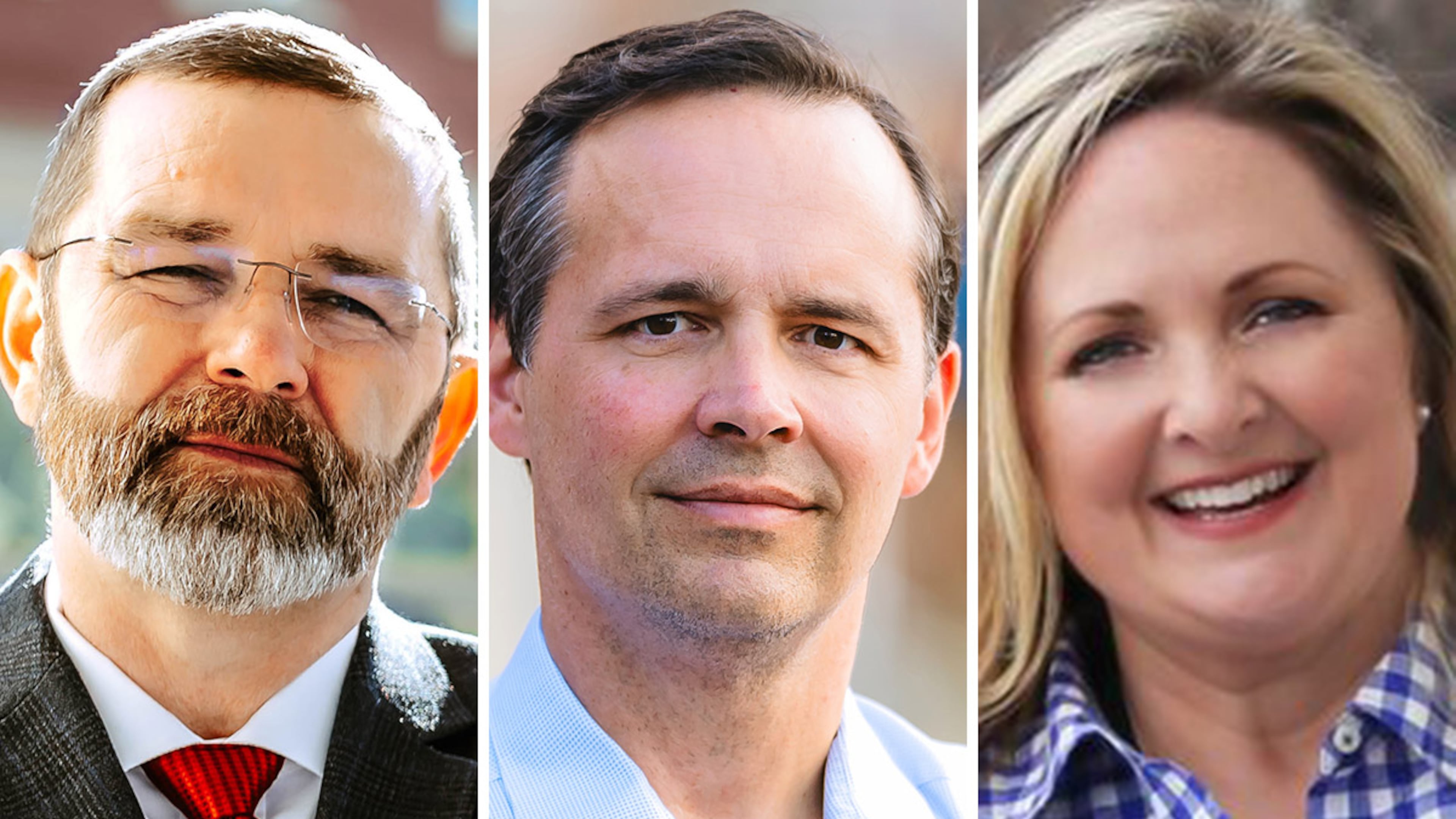 Republican candidates for Georgia's 11th Congressional District are (from left) Rob Adkerson, John Cowan and Tricia Pridemore.