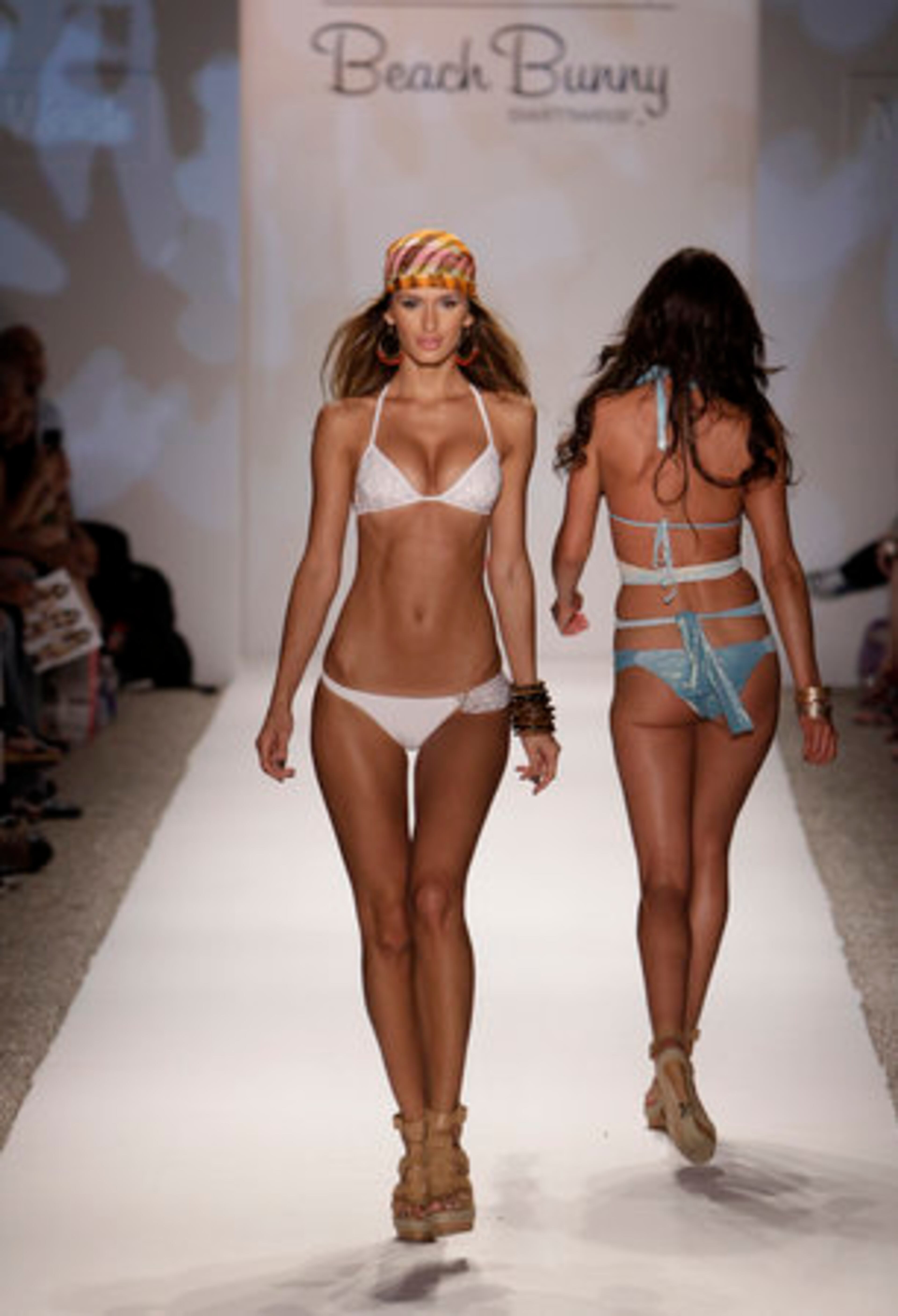 Models walks down the runway during the Beach Bunny Swimwear 2011 collection show.