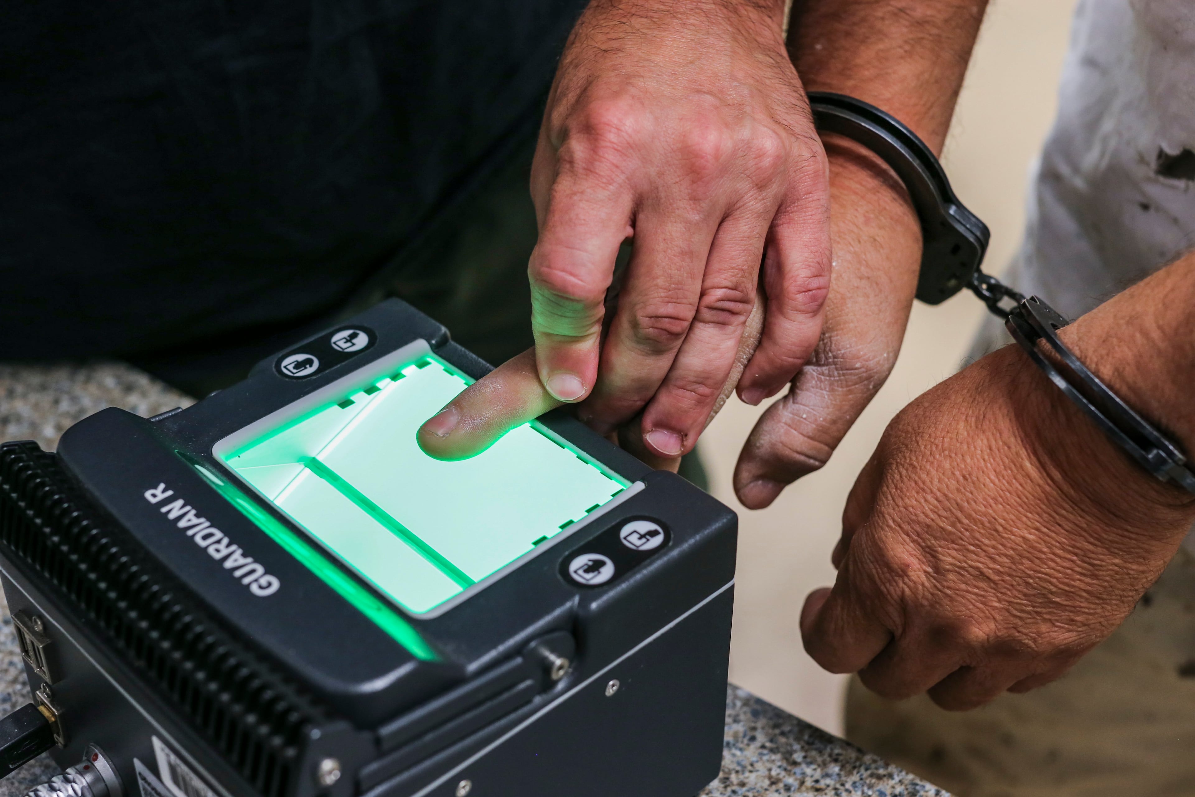 August 18, 2017: Jose Serrano is processed by U.S. Immigration and Customs Enforcement in downtown Atlanta following his arrest. Between President Donald Trump’s inauguration and April 29, ICE made 4,246 arrests in its Atlanta area of operations, which includes Georgia, North Carolina and South Carolina. That’s a 75 percent jump from the same time frame last year, when Barack Obama was in the White House and there were 2,429 apprehensions. JOHN SPINK/JSPINK@AJC.COM