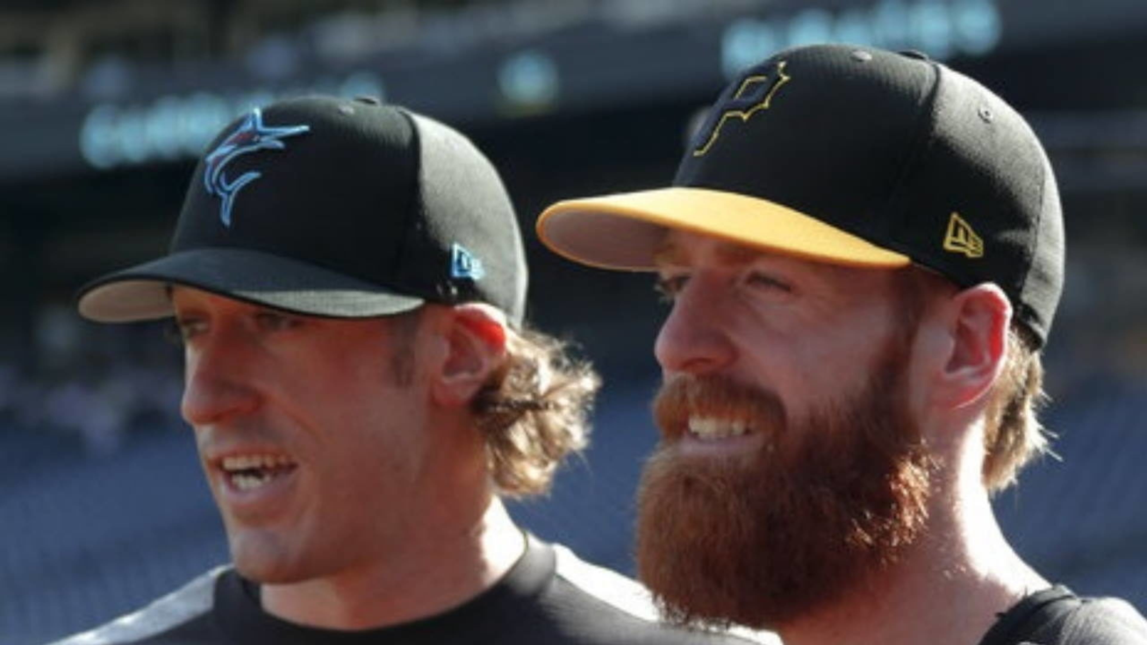 Brian Moran, left, and his brother, Colin Moran, made major-league history Thursday night.