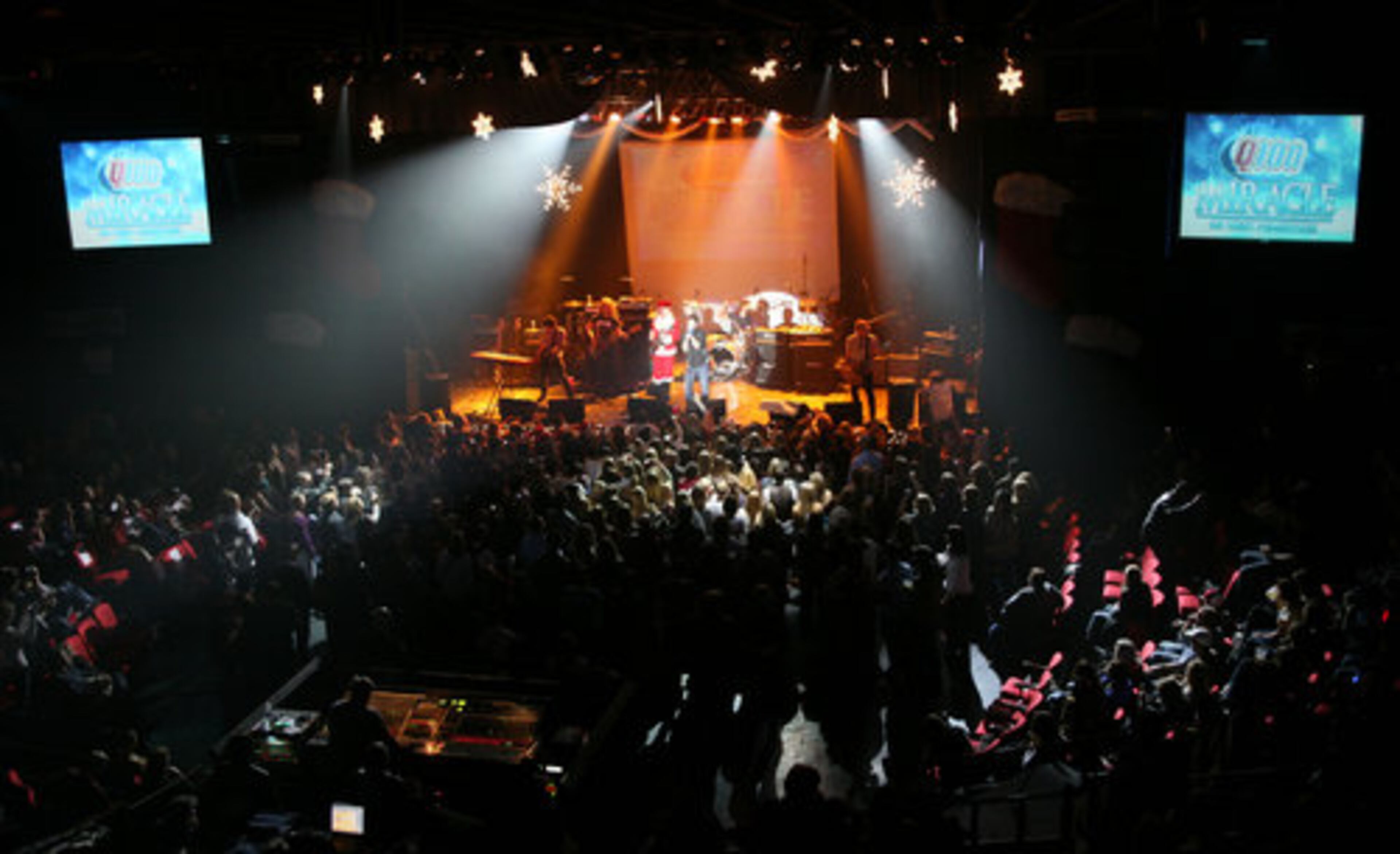 A full house for Q100's Miracle on West Peachtree Christmas concert at Center Stage Theater.