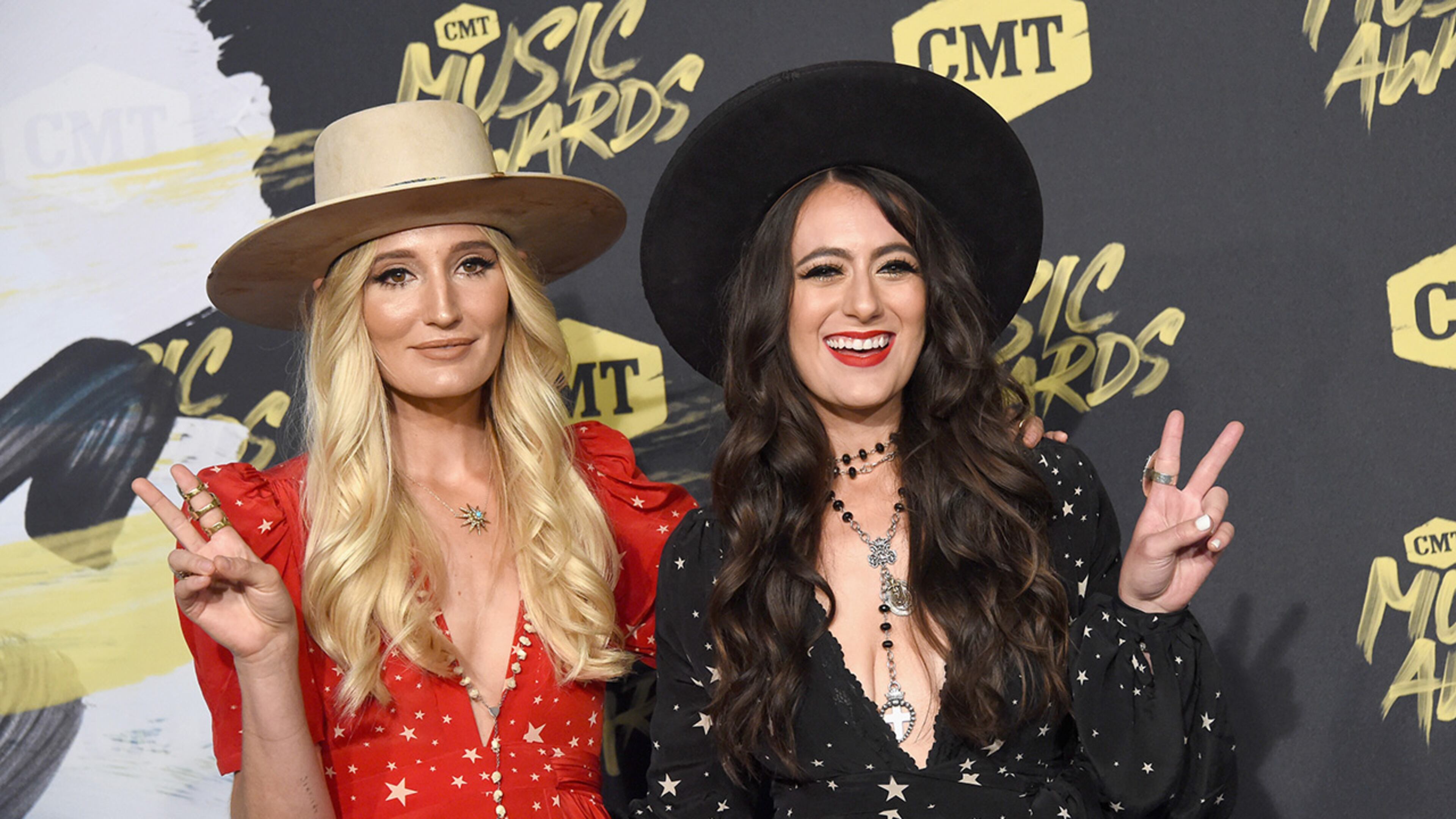 NASHVILLE, TN - JUNE 06: Ruby Stewart and Alyssa Bonagura of musical group The Sisterhood attend the 2018 CMT Music Awards at Bridgestone Arena on June 6, 2018 in Nashville, Tennessee. (Photo by Mike Coppola/Getty Images for CMT)