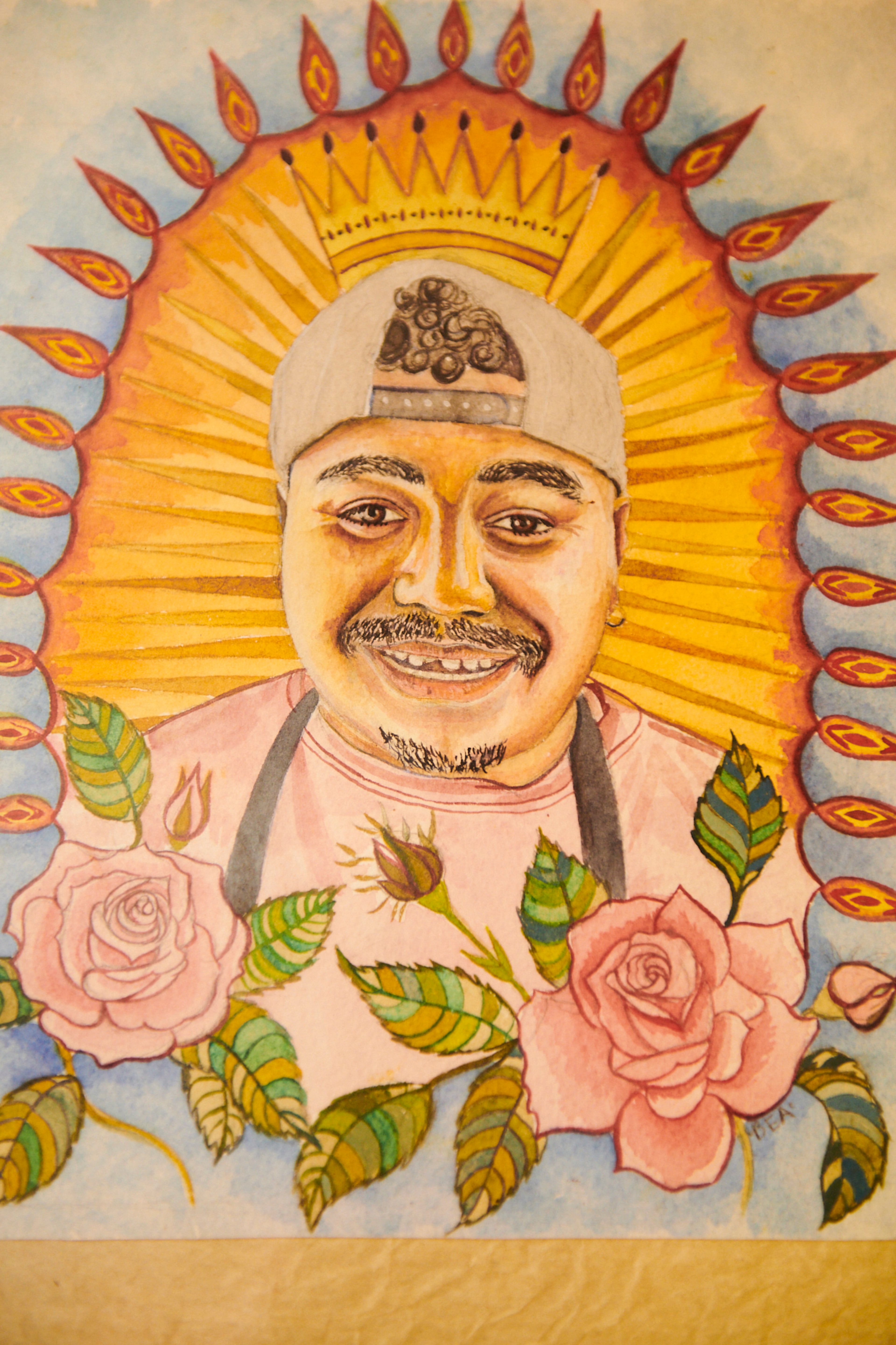 This painting hangs on a wall at Home Grown in Atlanta's Reynoldstown neighborhood. (Greg Rannells for The Atlanta Journal-Constitution)