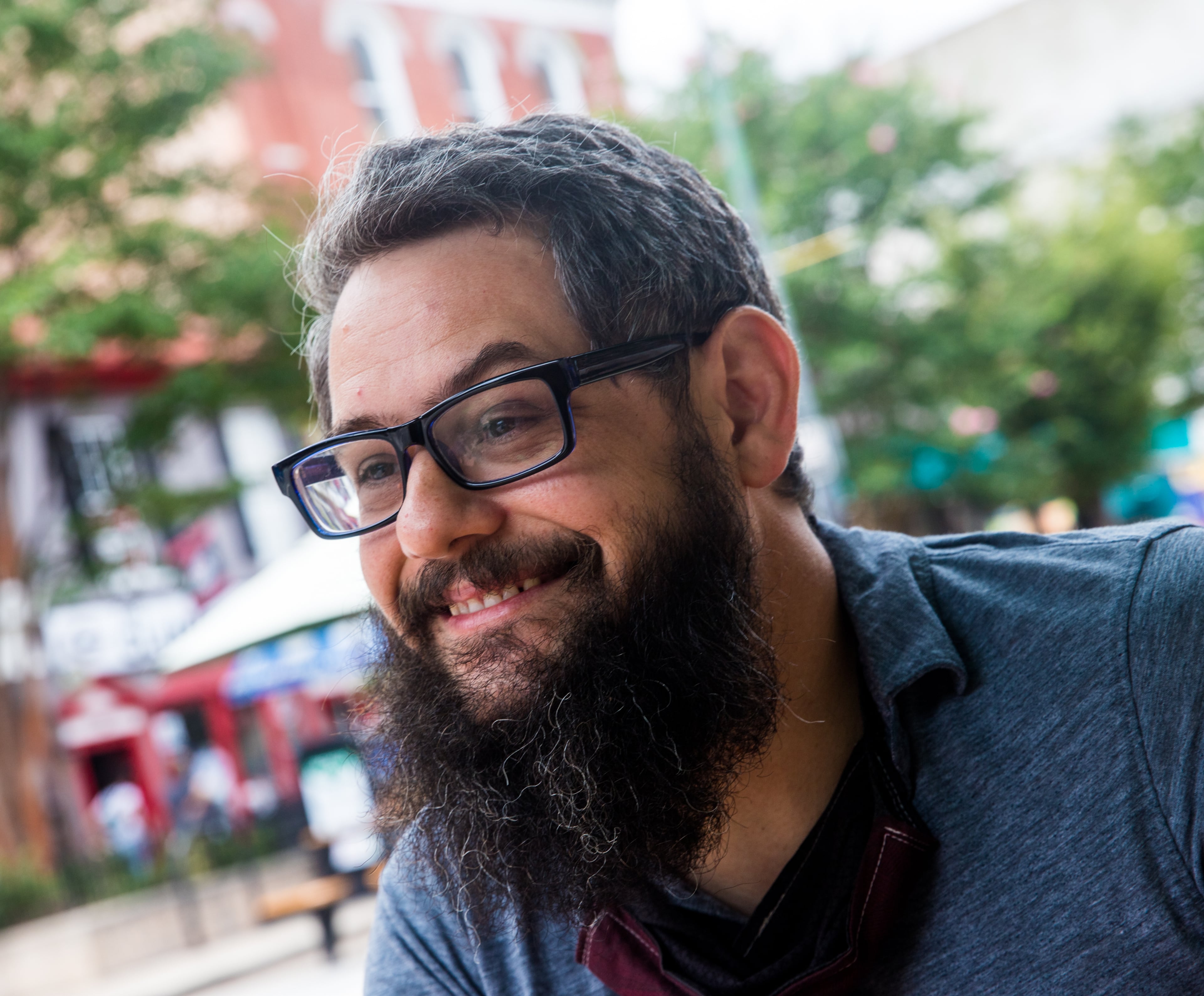 Democratic socialist Tim Denson lost to Dexter Fisher in Tuesday's mayoral runoff. (Jenni Girtman for the AJC 2021)