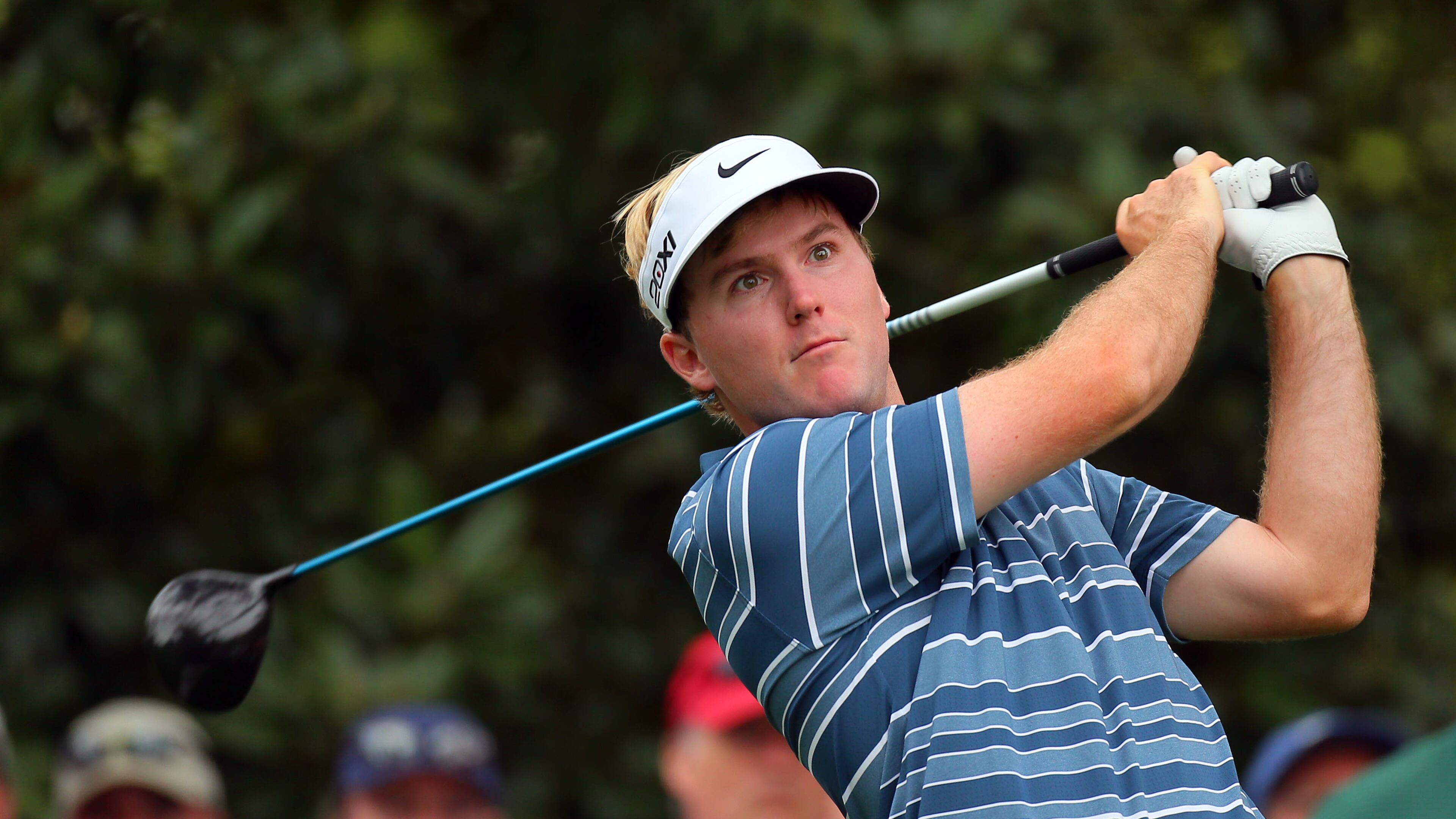 UGA golfer Russell Henley tees off on No. 9 during the opening round.