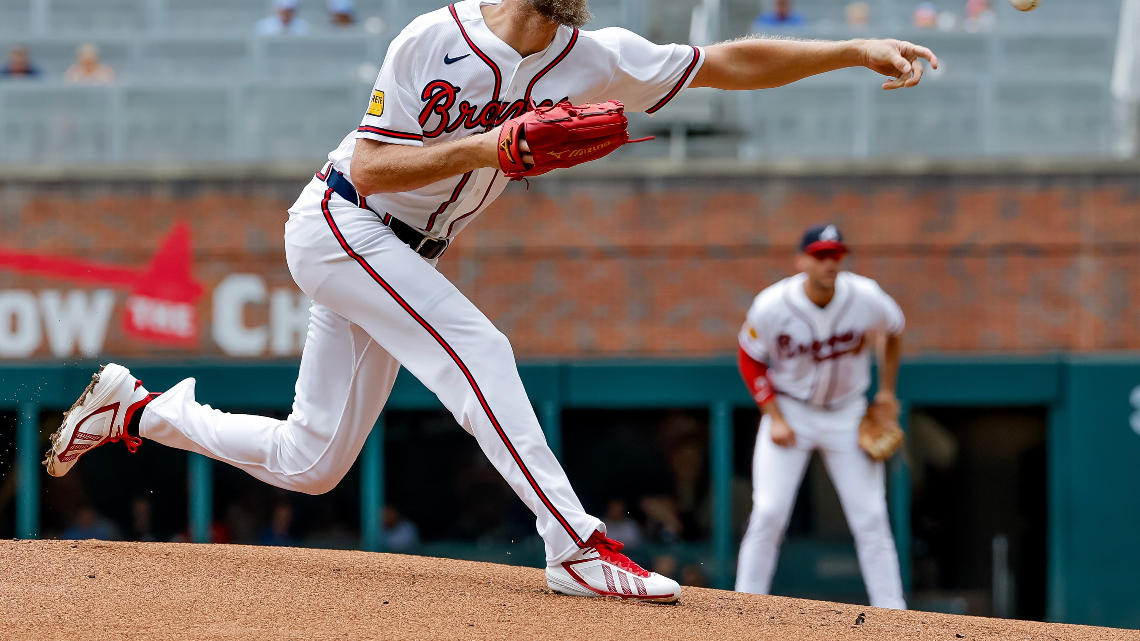 Chris Sale "was masterful again,” the Braves' manager said of the starting pitcher after Atlanta beat the San Diego Padres on Thursday, July 23, 2026, in Atlanta. (Erik S. Lesser/AP)