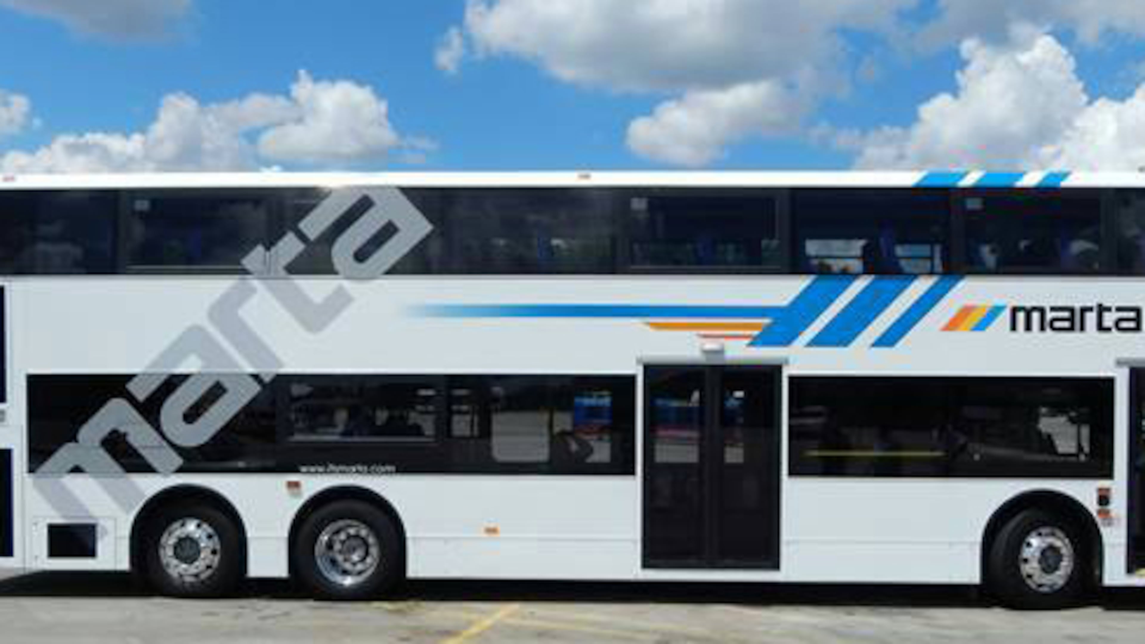 MARTA’s double-decker bus can carry 100 riders, nearly twice what a standard MARTA bus can accommodate.