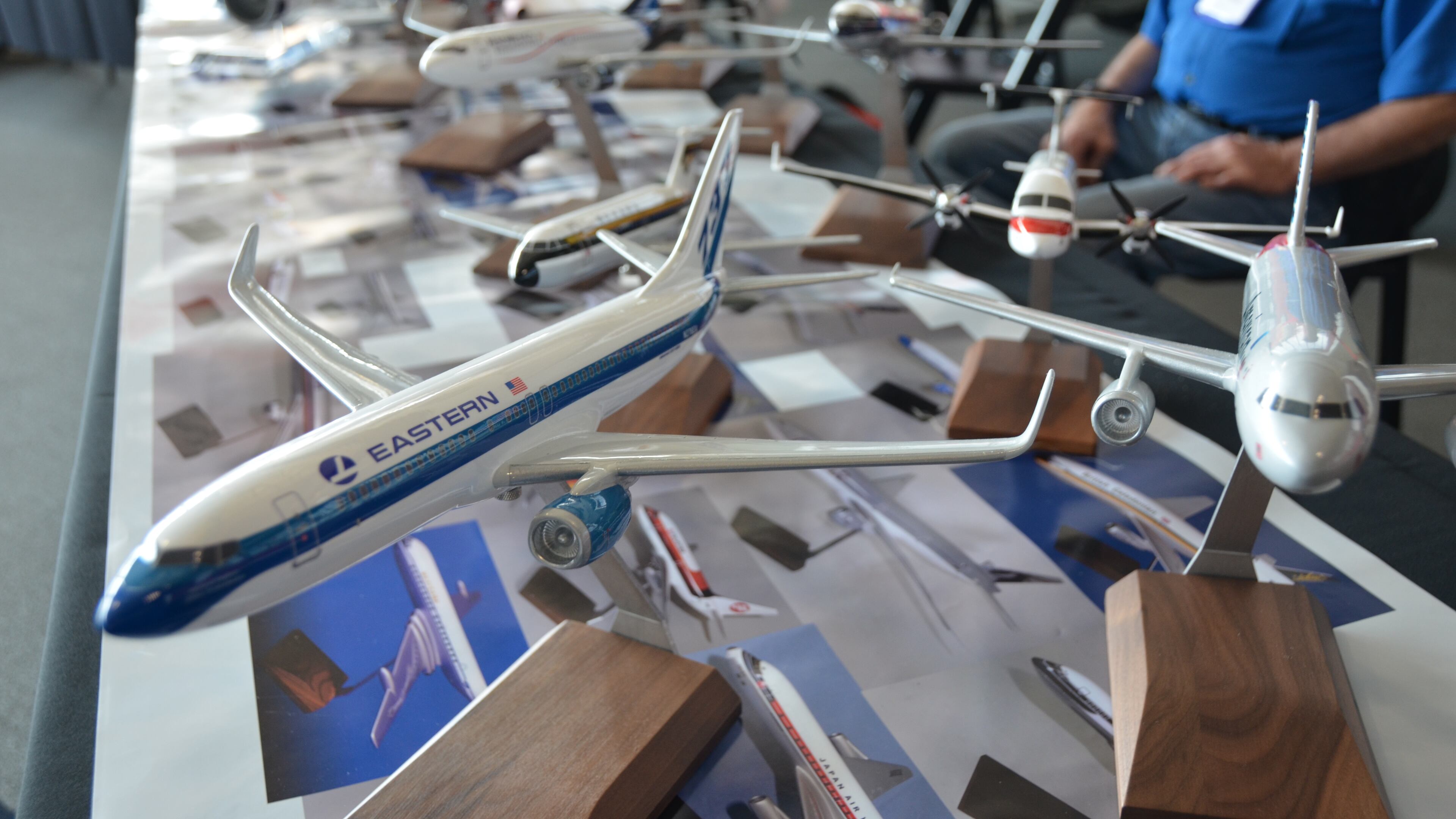 Airline models at an airline memorabilia show at the Delta Flight Museum near Hartsfield-Jackson International Airport in 2015. (Kelly Yamanouchi / kyamanouchi@ajc.com)