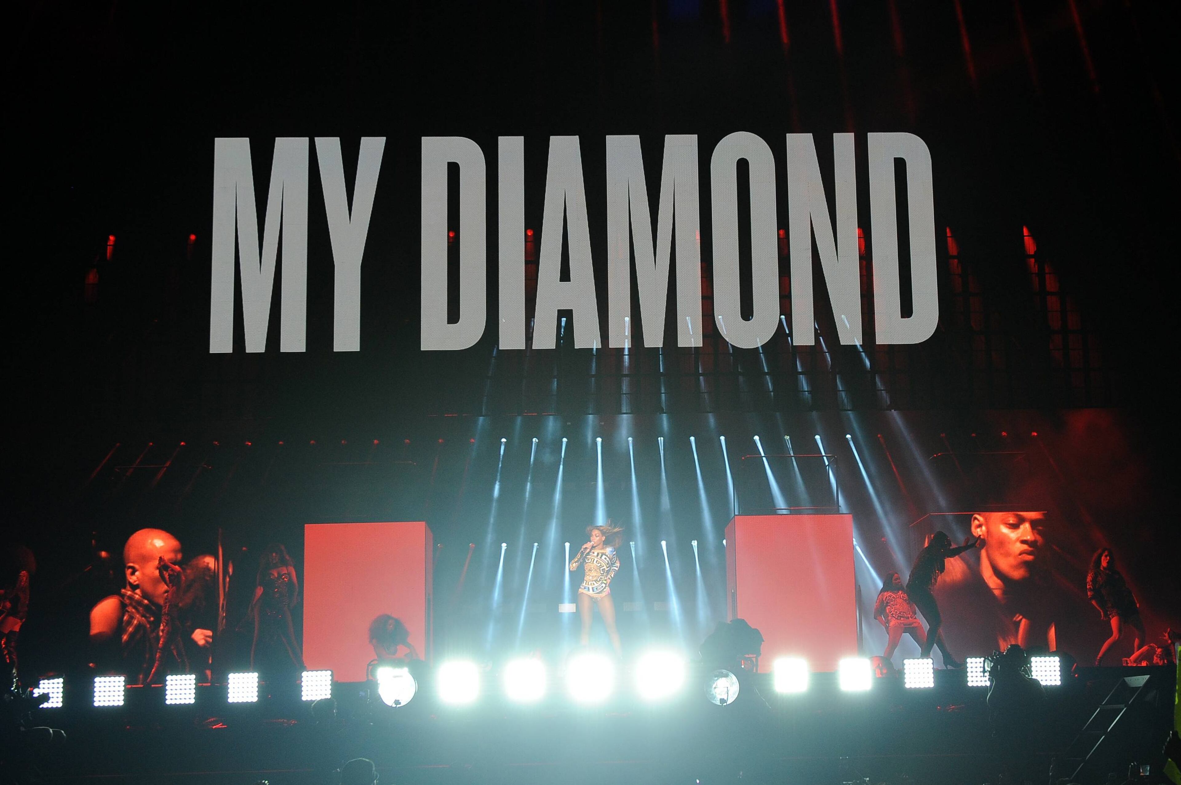 Beyonce performs on the opening night of the On The Run Tour at Sun Life Stadium on Wednesday, June 25, 2014, in Miami, Florida. (Photo by Jeff Daly/Invision for Parkwood Entertainment/AP Images)