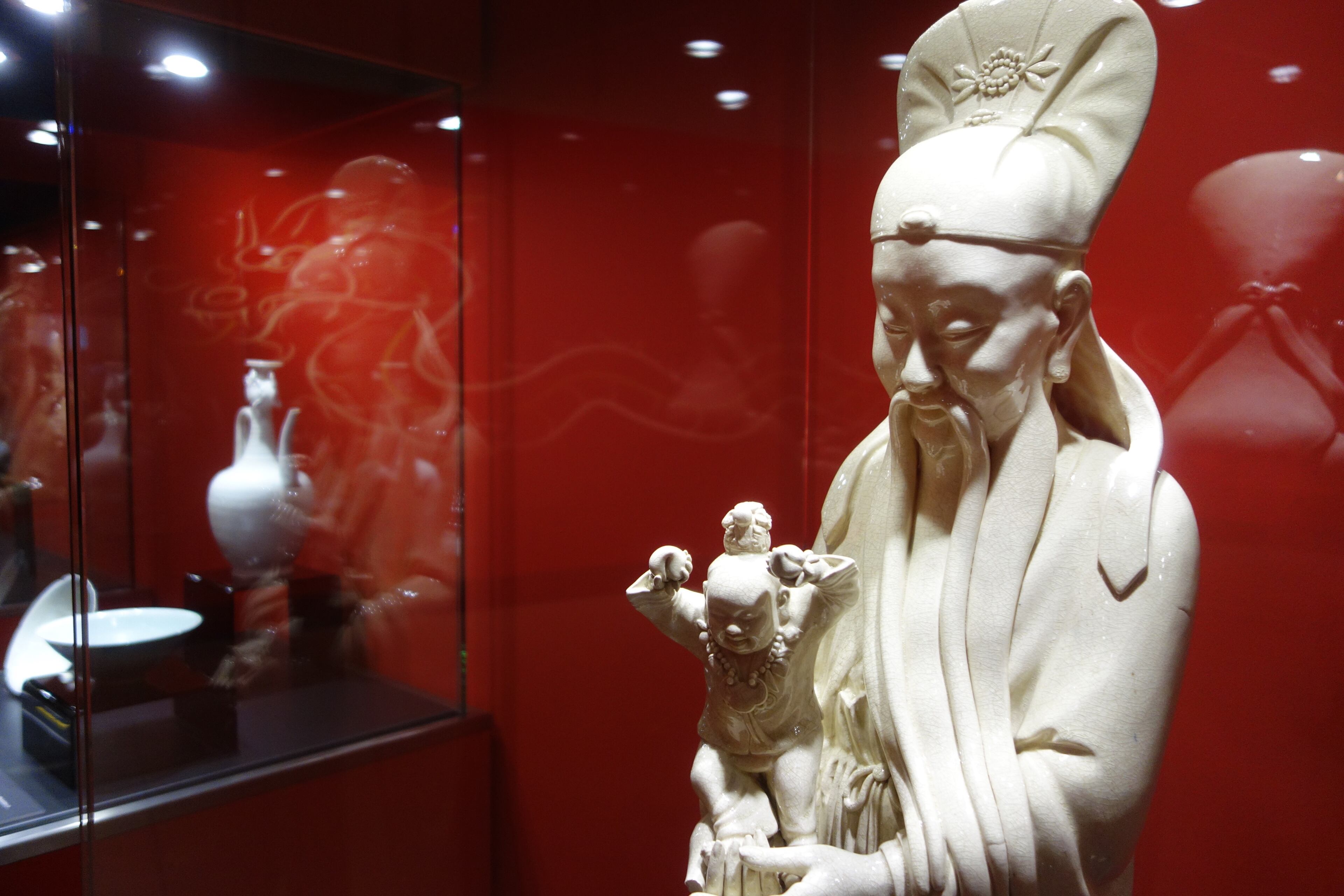 This Ming Dynasty carving of Fu Xing, the god of happiness, is among the artifacts on display at the "Marco Polo: Man and Myth" exhibition, opening Friday at the Fernbank Museum of Natural History.