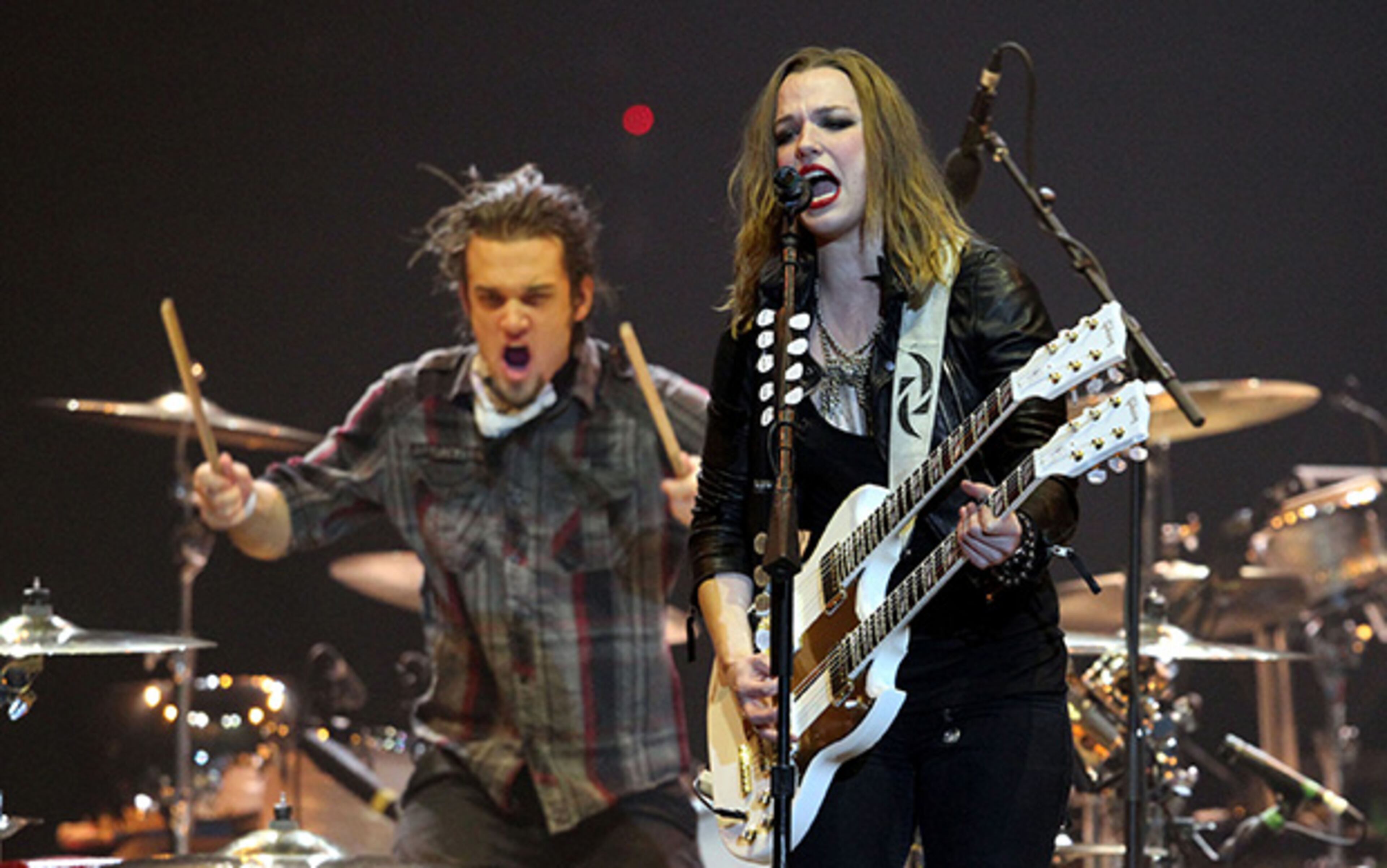 Halestorm opens for Eric Church at The Arena at Gwinnett Center in Duluth Thursday, Dec. 11, 2014. Robb D. Cohen/RobbsPhotos.com