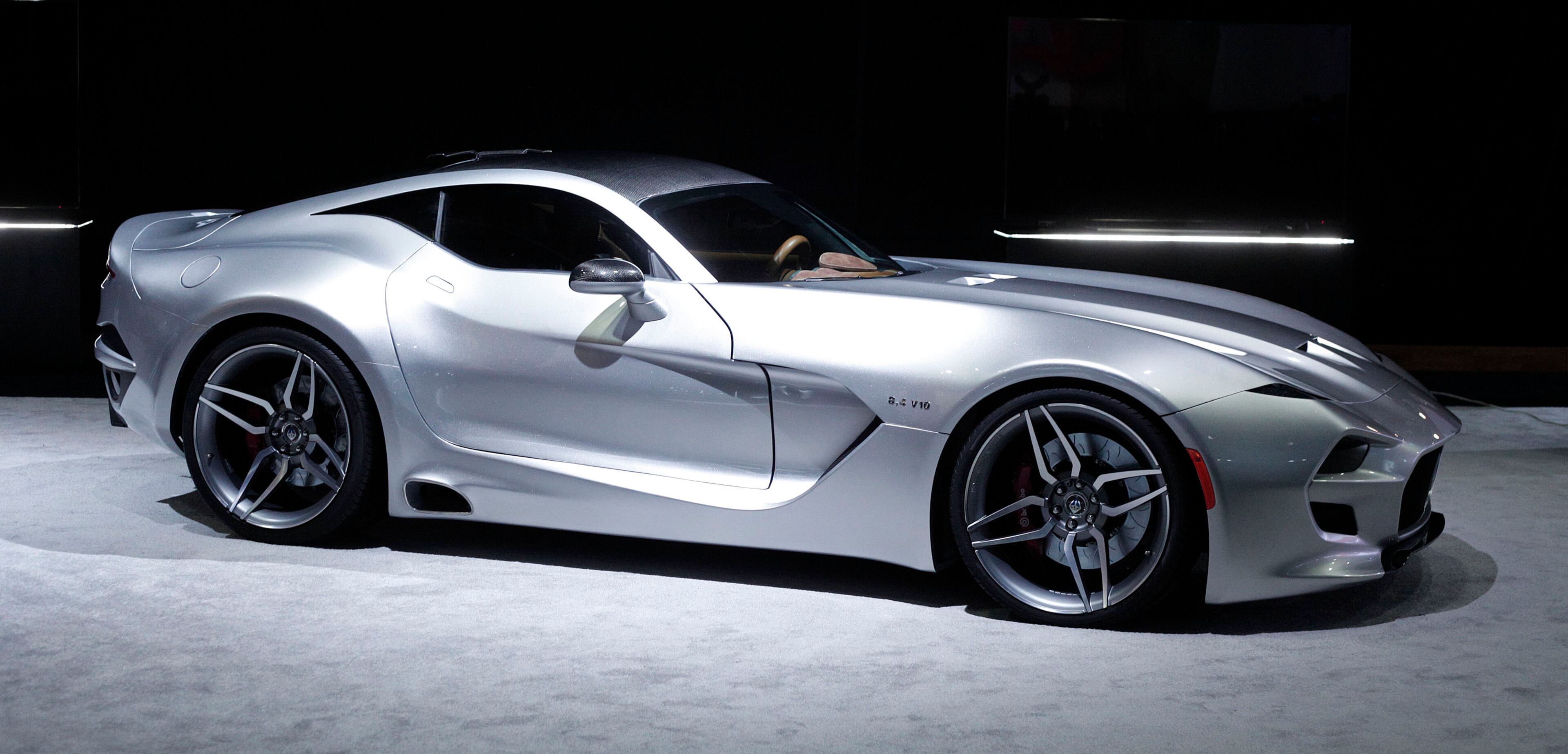 DETROIT, MI -The Fisker Force 1 sports car is revealed to the news media at the 2016 North American International Auto Show January 12th, 2016 in Detroit, Michigan. The body of the Force 1 is all carbon fiber, and the limited edition vehicle will be priced just under $300,000. The NAIAS runs from January 11th to January 24th and will feature over 750 vehicles and interactive displays. (Photo by Bill Pugliano/Getty Images)