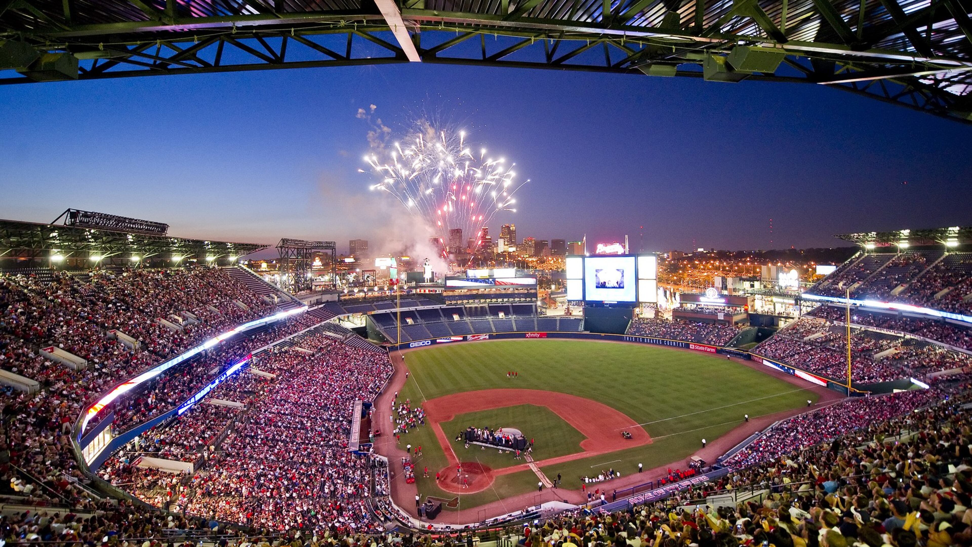 July Fourth postgame fireworks show at Turner Field. CONTRIBUTED BY POUYA DIANAT / ATLANTA BRAVES