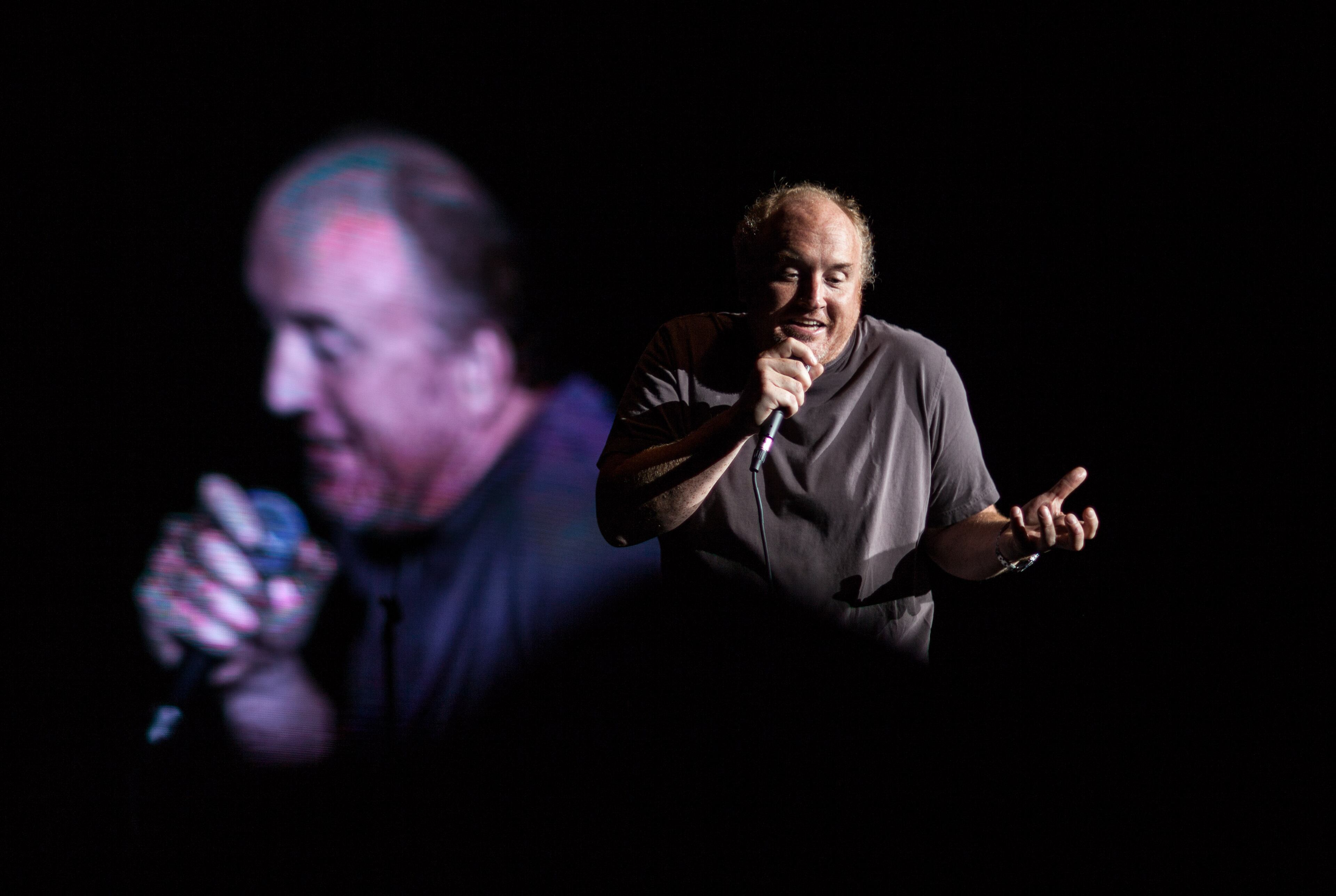 Comedian Louis C.K. performs during the Oddball Comedy & Curiosity Festival tour at Aaron's Lakewood Amphitheatre Sunday, August 10, 2014 in Atlanta, Ga. (BRANDEN CAMP/SPECIAL)