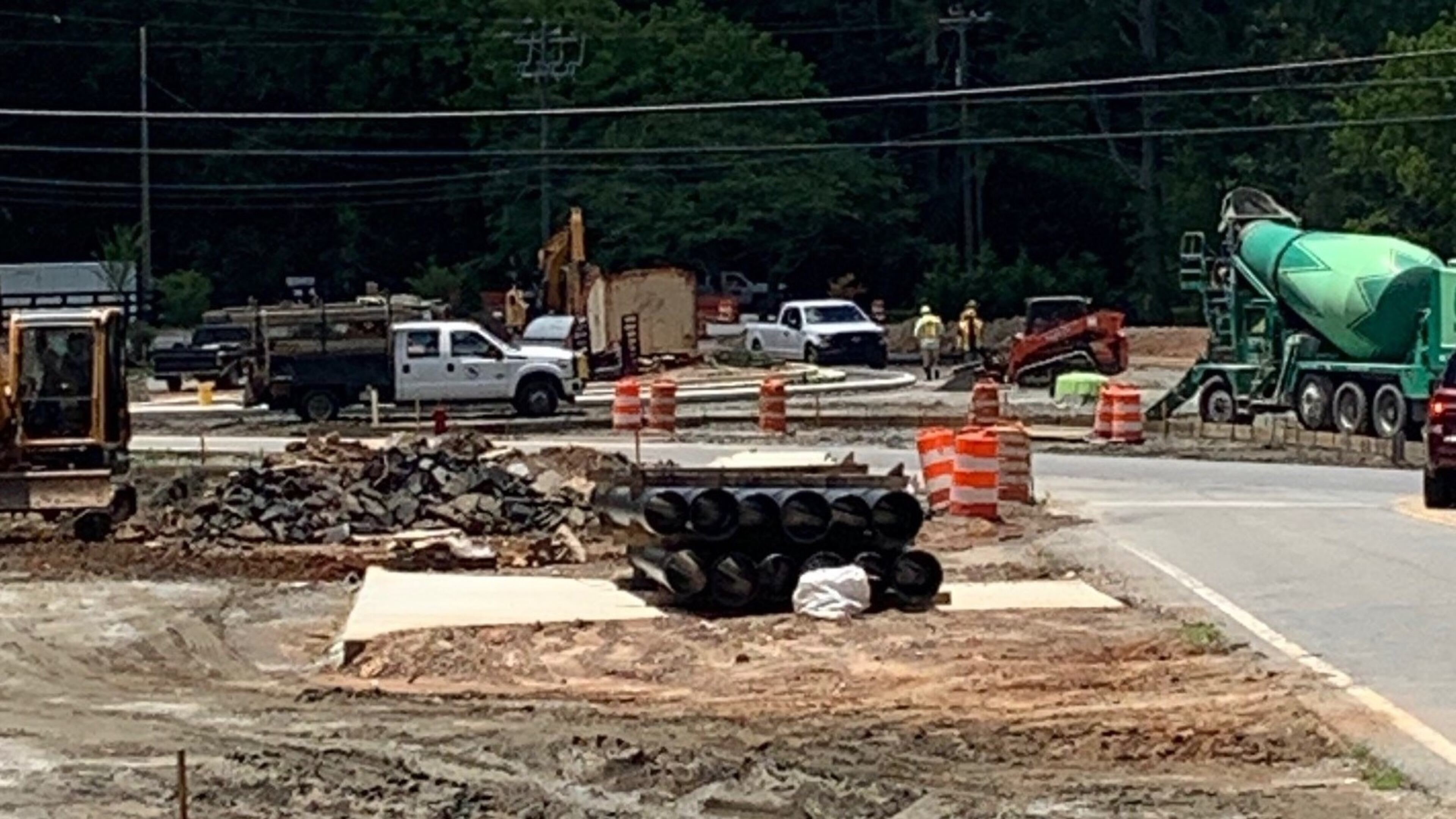 Beginning July 12, and for about three weeks after, the eastern leg of Thompson Road will be closed at Hopewell Road while construction crews complete the new roundabout. (Courtesy City of Milton)