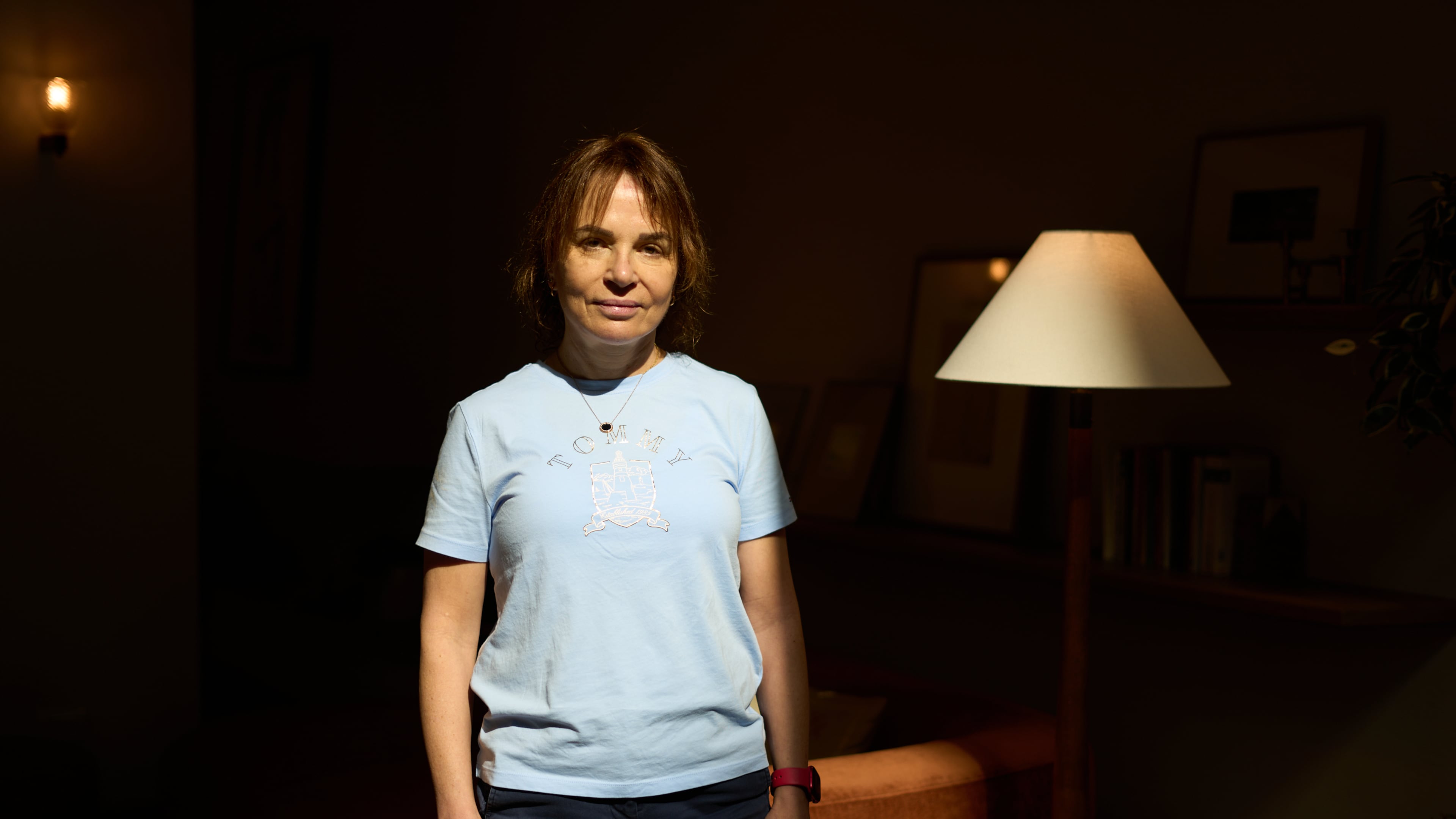 Tamar Ichilov, an Israeli living abroad who came to vote ahead of Israel's election, pose for a portrait in Tel Aviv, Israel, Saturday, Oct. 24, 2026. (AP Photo/Ariel Schalit)